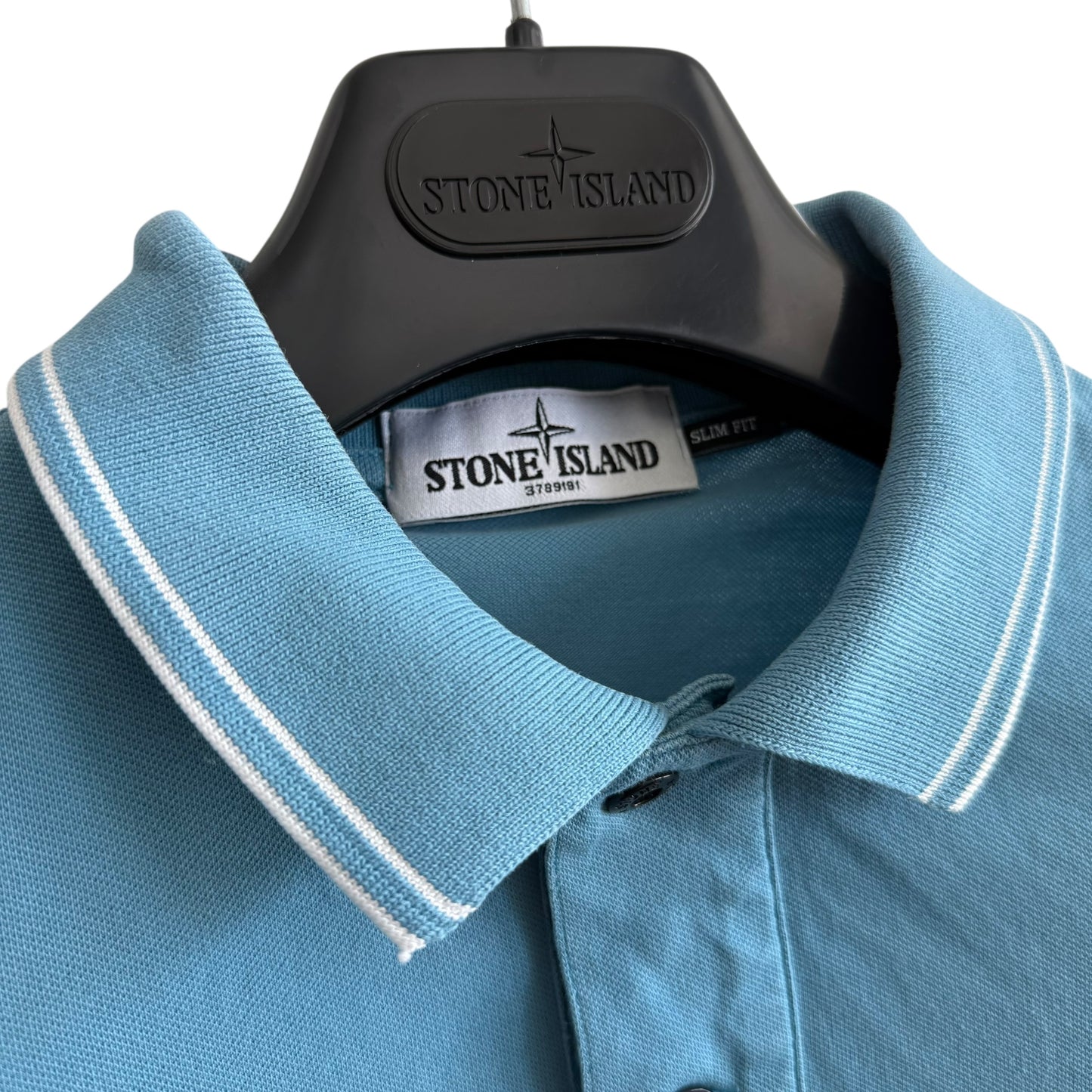 Stone Island Blue Polo (L, 21”)