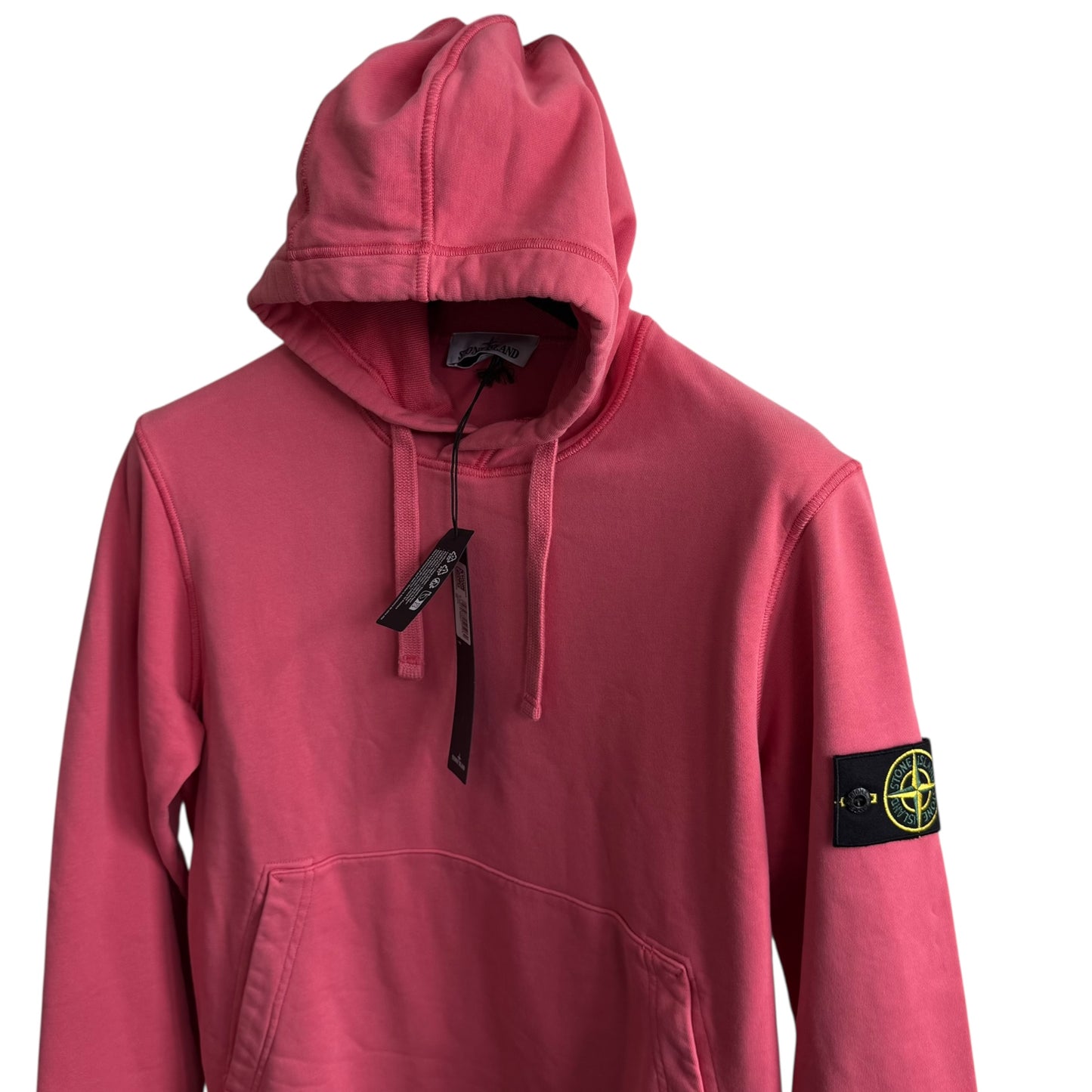 Stone Island Pink Hoodie - (L, 22.5”)