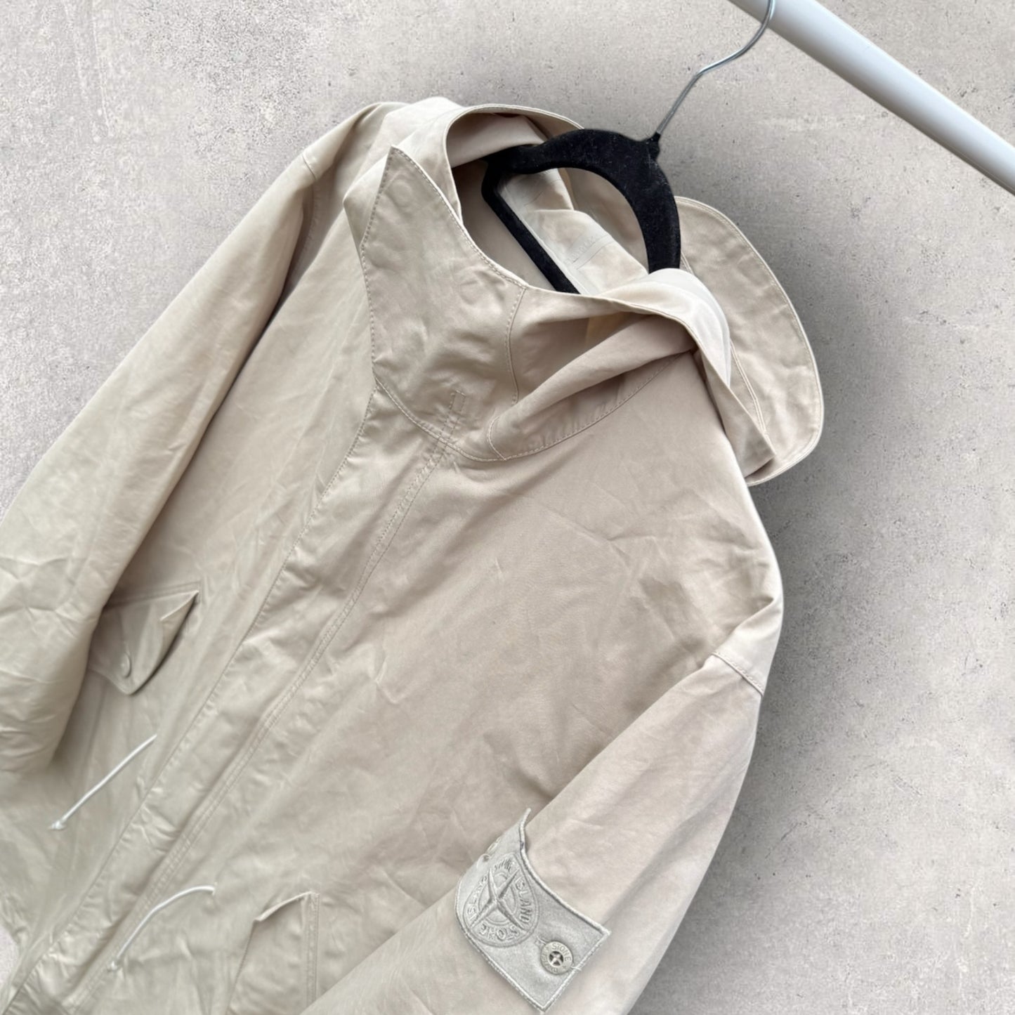 Stone Island O-Ventile Ghost Trench Coat (M, 24”)