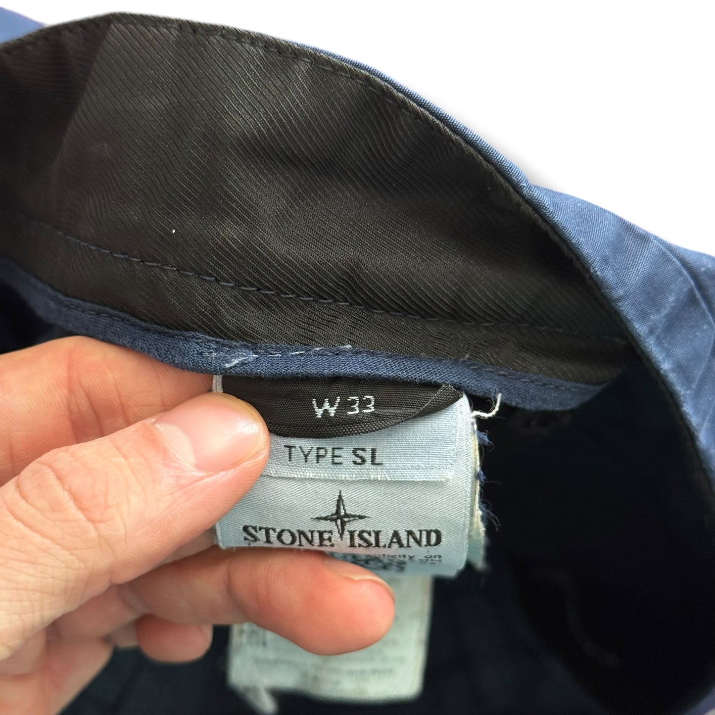 Stone Island Blue Cargo Shorts (33”)