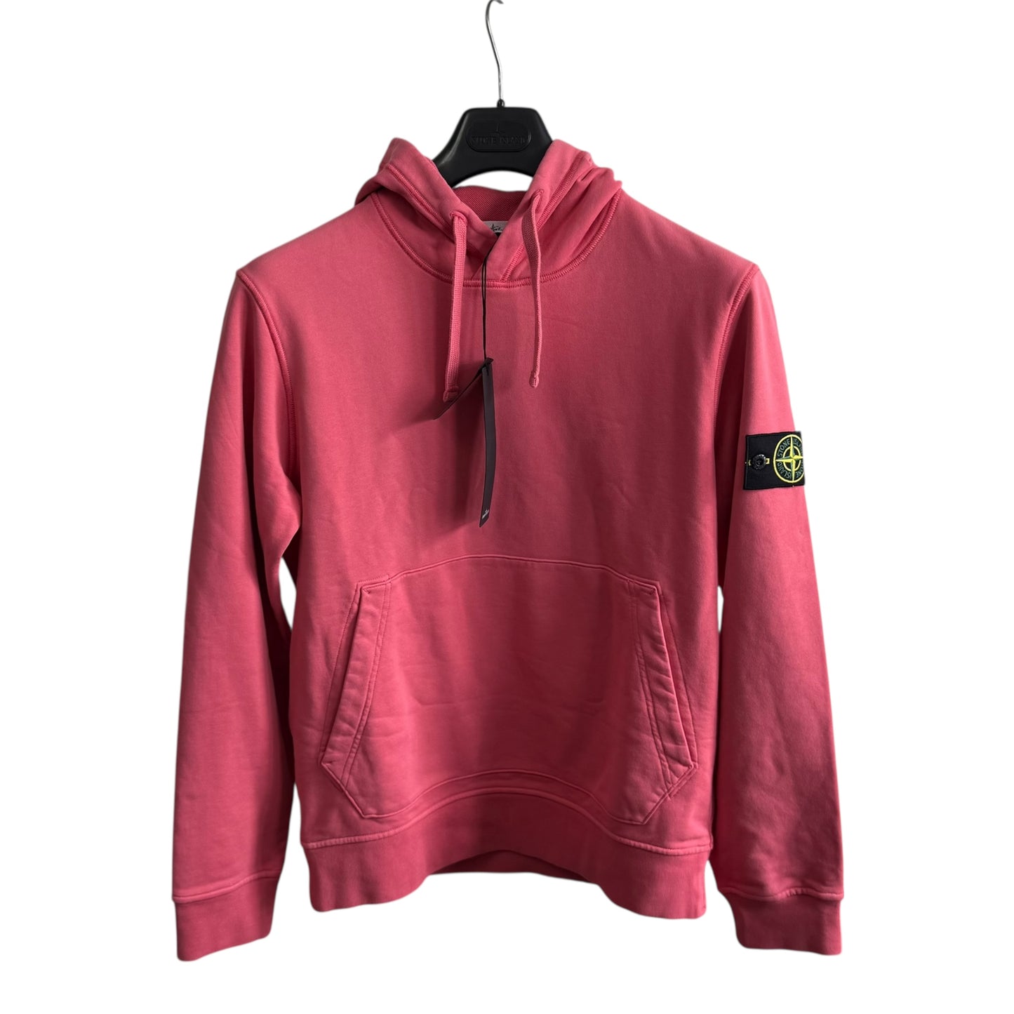 Stone Island Pink Hoodie - (L, 22.5”)