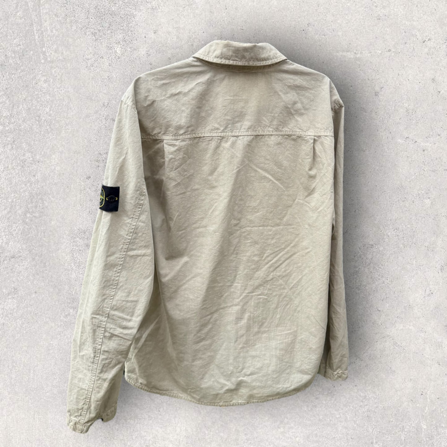 Stone Island Cream Overshirt (XL, 23”)