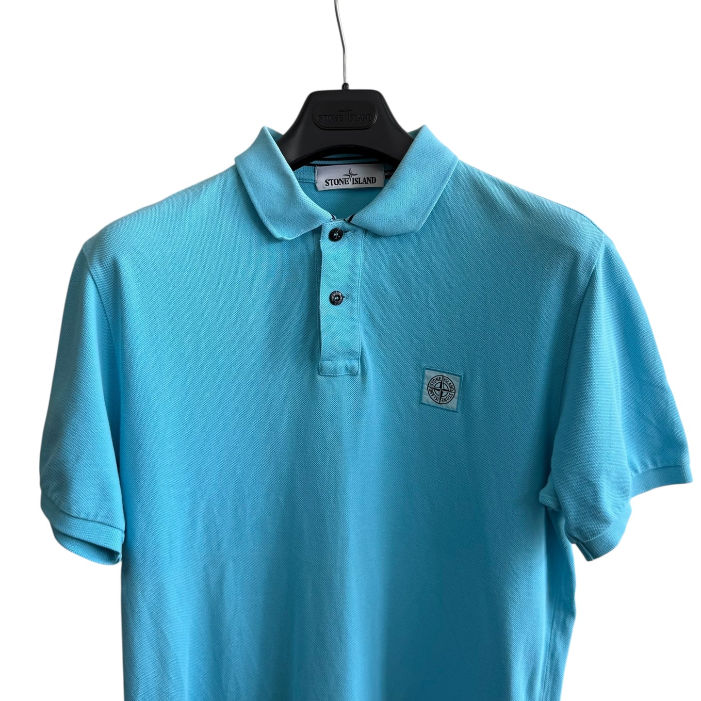 Stone Island Blue Polo (L, 21.5”)