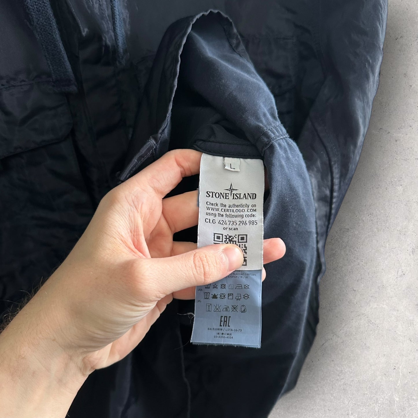 Stone Island Shimmer Hooded Overshirt (L, 21”)