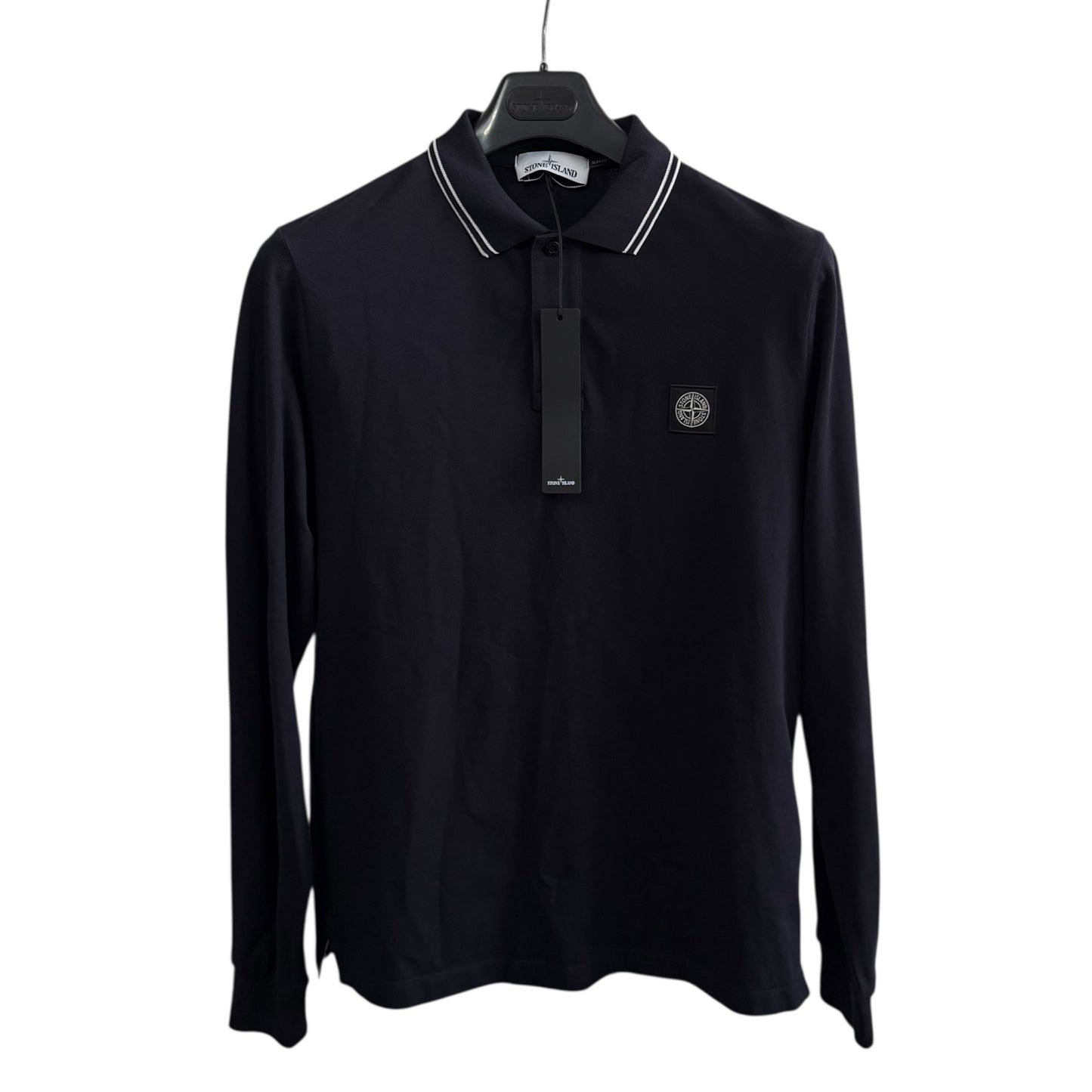 Stone Island Long Sleeve Polo (Large, 21”)