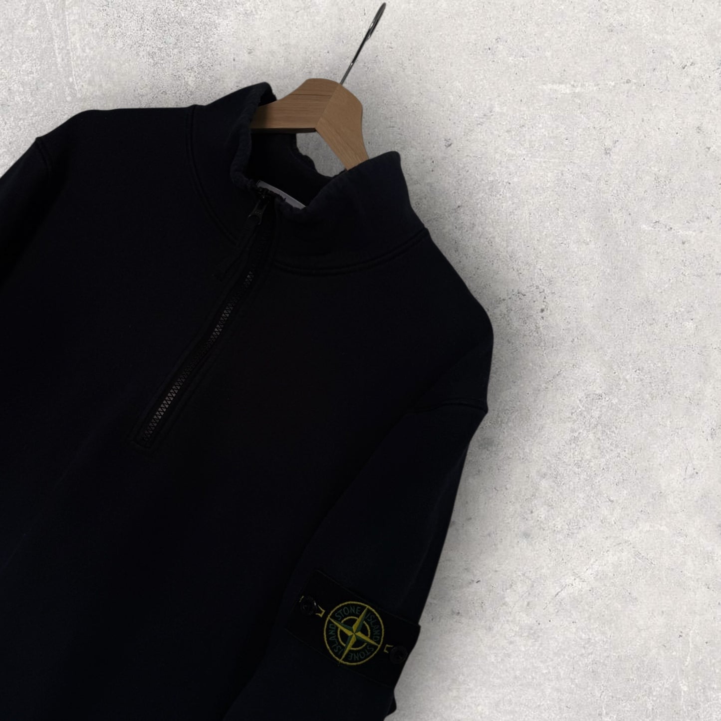 Stone Island Navy 1/4 Zip (XL, 23.5”)