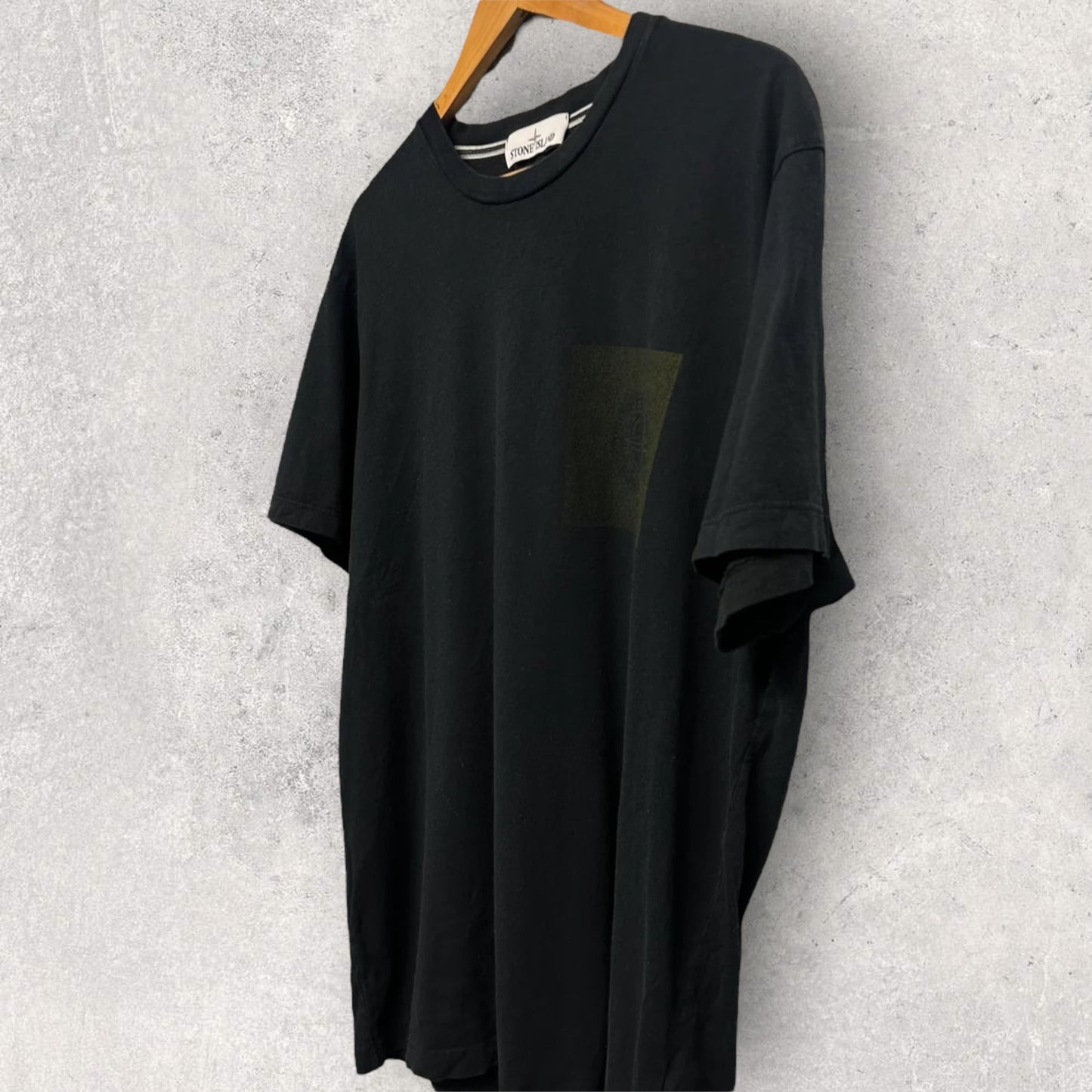 Stone Island Black Faded Compass Tee (XXXL, 24.5”)