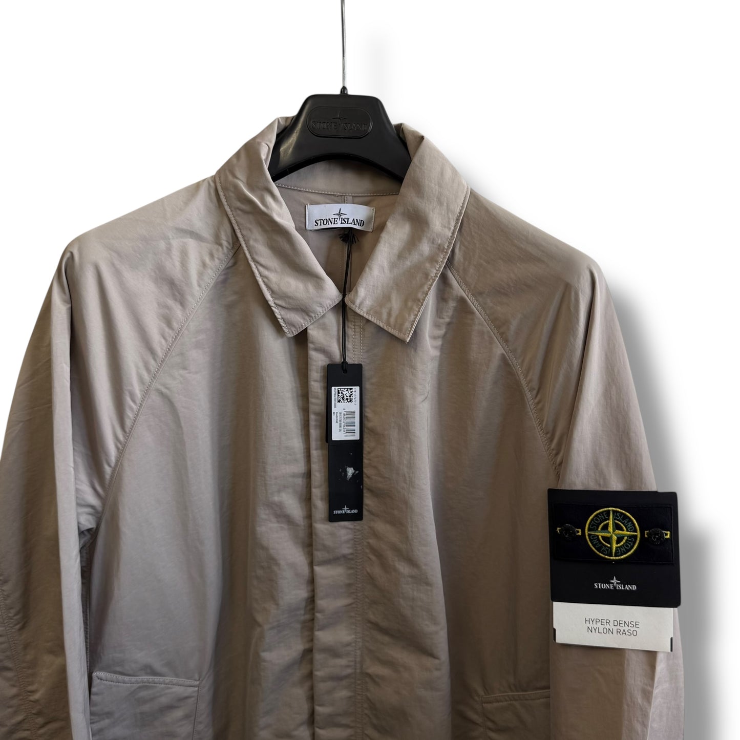 Stone Island Hyper Dense Nylon Raso 3/4 Fishtail Parka (XL, 25”)