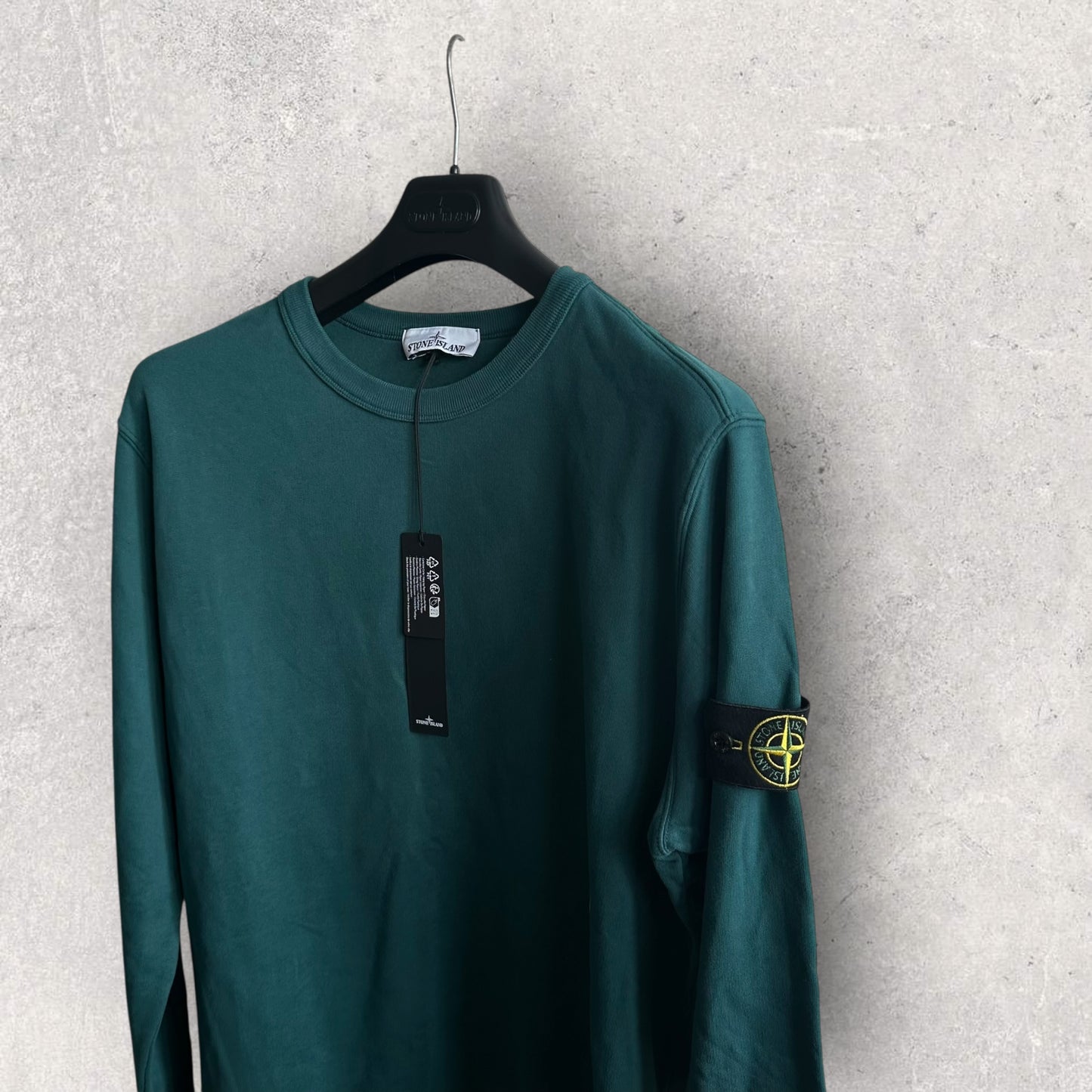 Stone Island Petrol Green Sweatshirt (XXL, 26”)