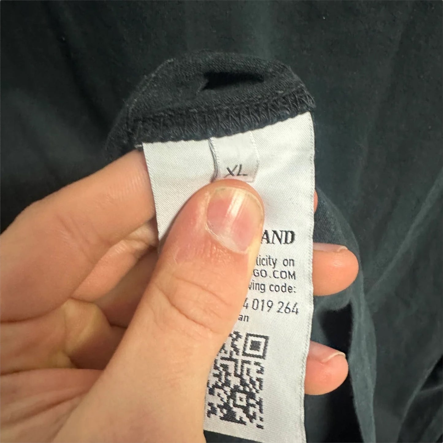 Stone Island Long Sleeve Black T-shirt (XL, 23”)