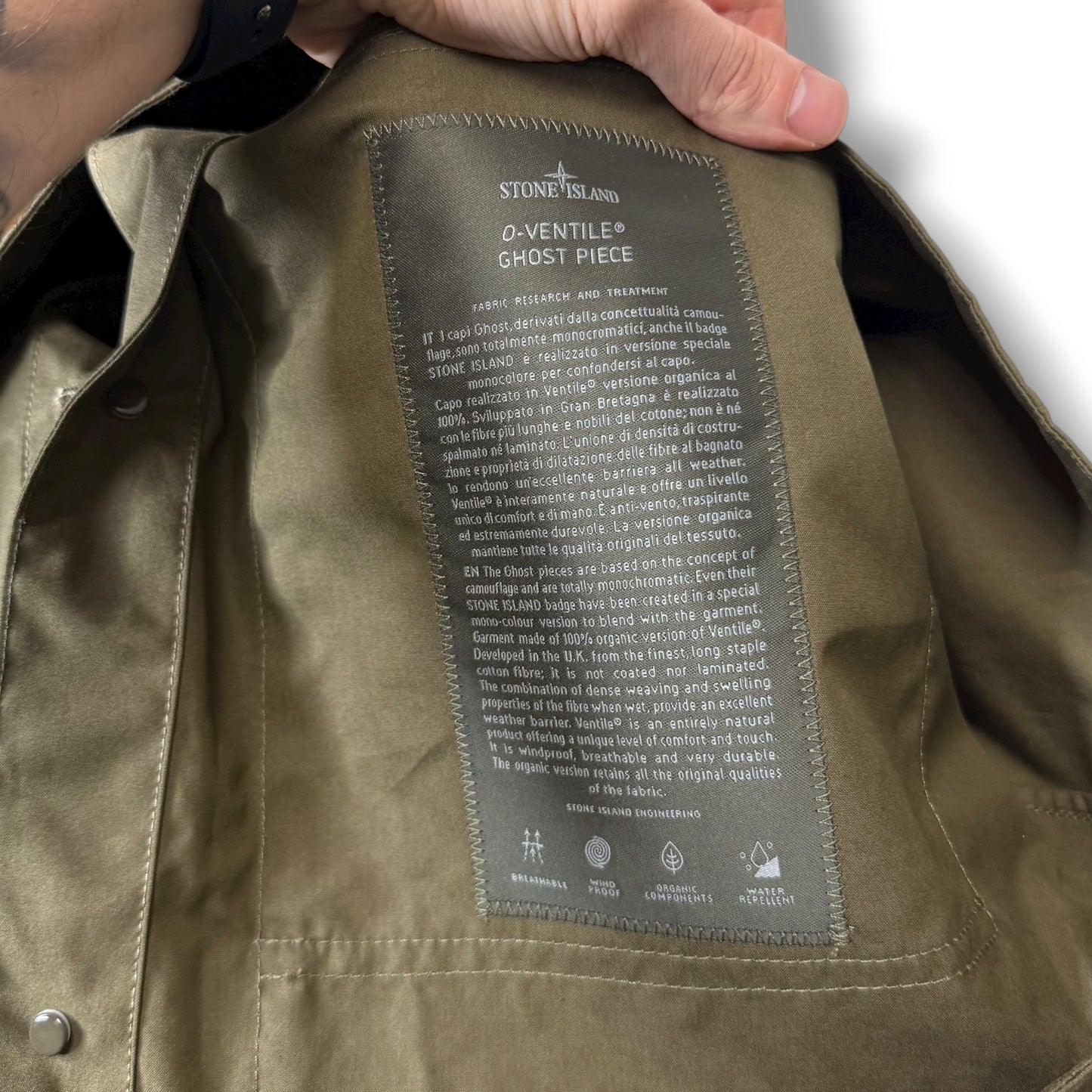 Stone Island O-Ventile Ghost Piece (M, 22”)