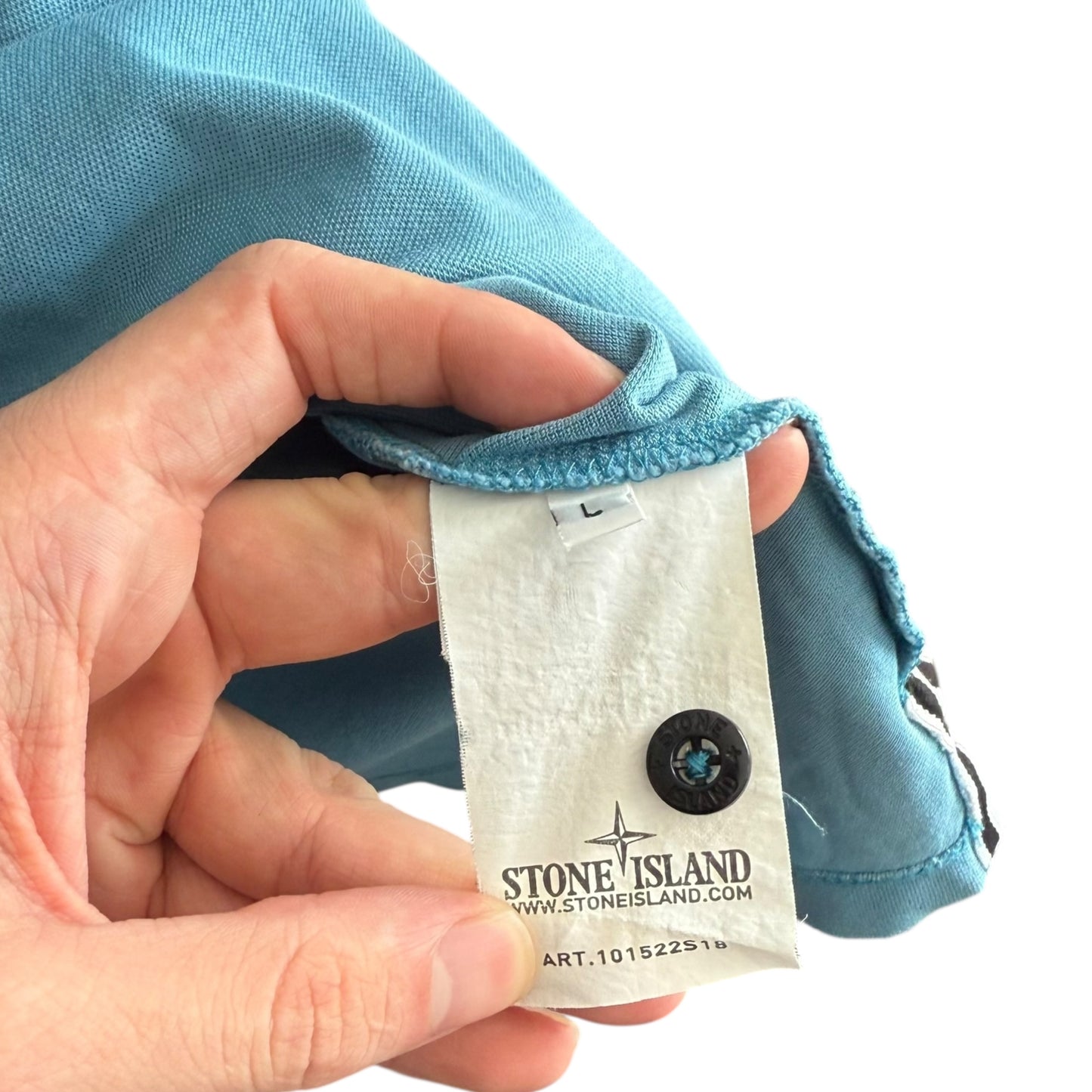 Stone Island Blue Polo (L, 21”)