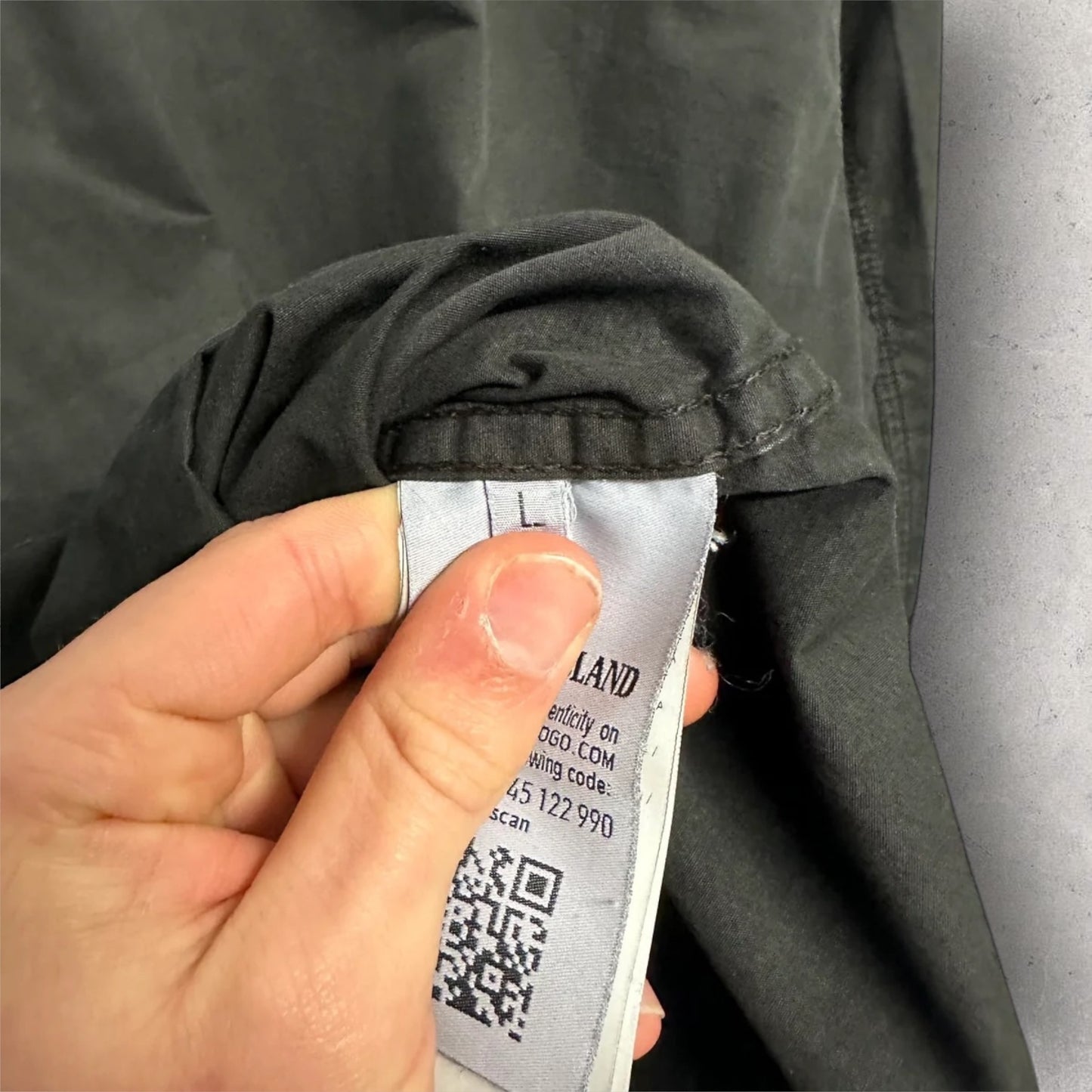 Stone Island Black Overshirt (L, 22”)