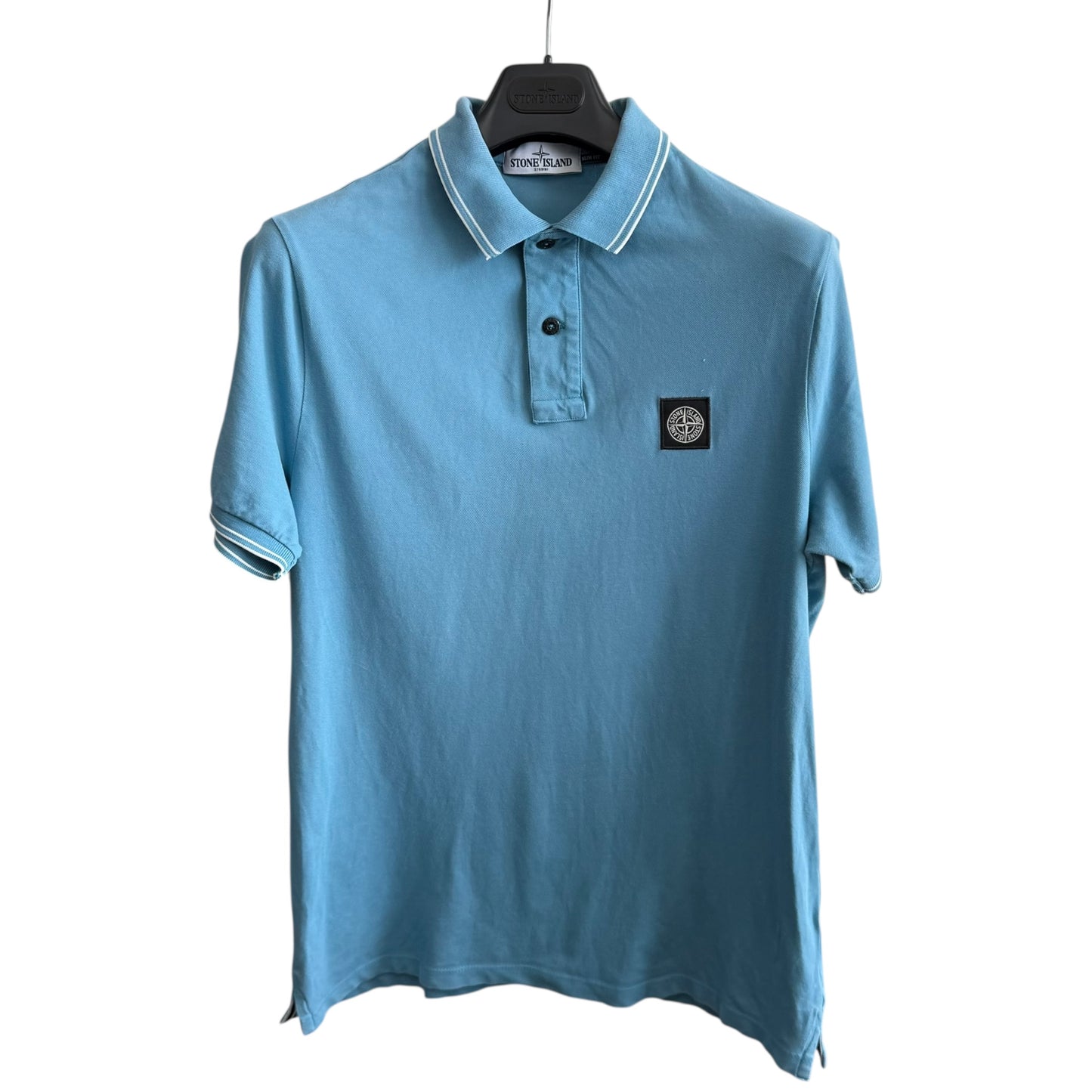 Stone Island Blue Polo (L, 21”)