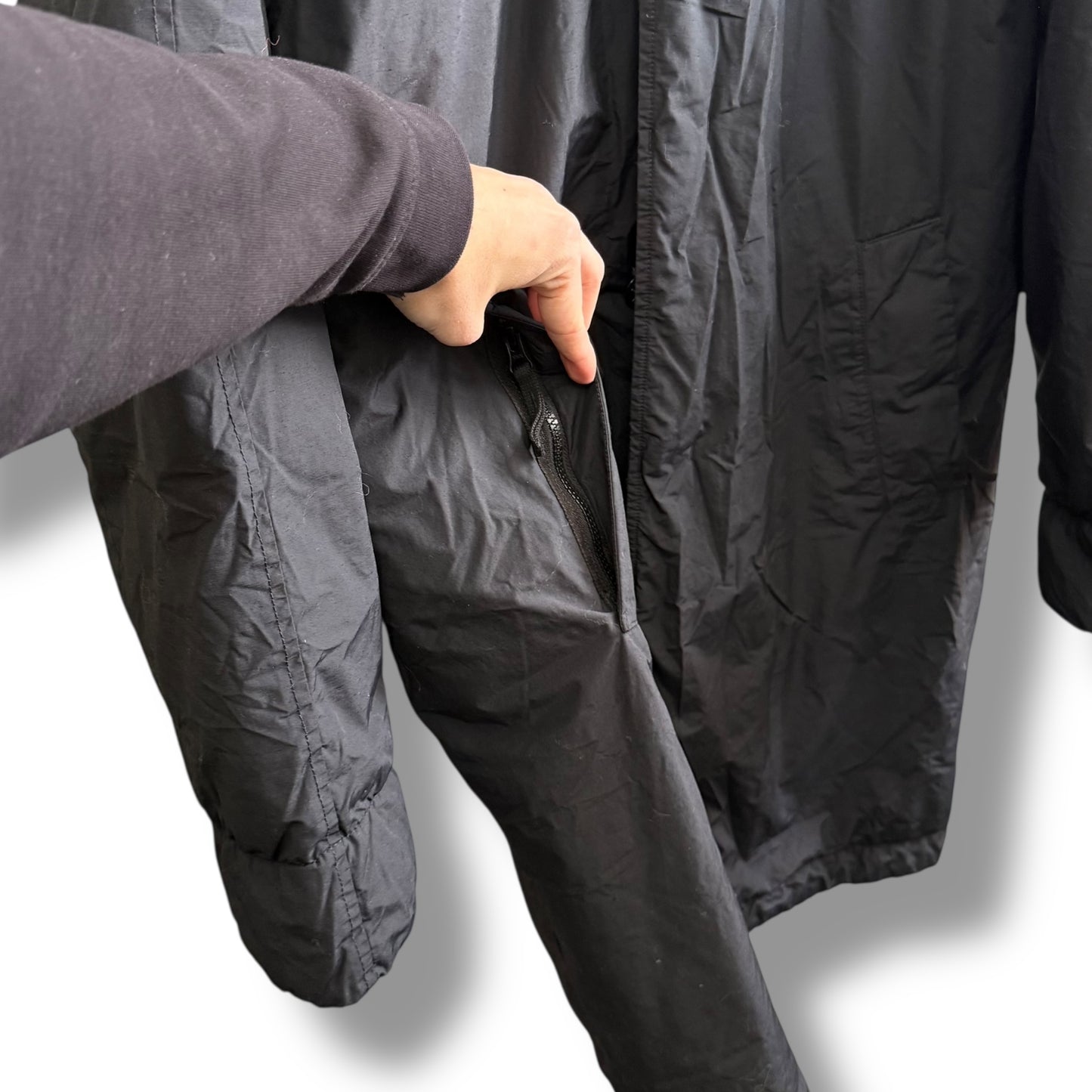 Stone Island Naslan Light Watro Down TC Long Fishtail Coat (M, 24.5” - Fits XL)