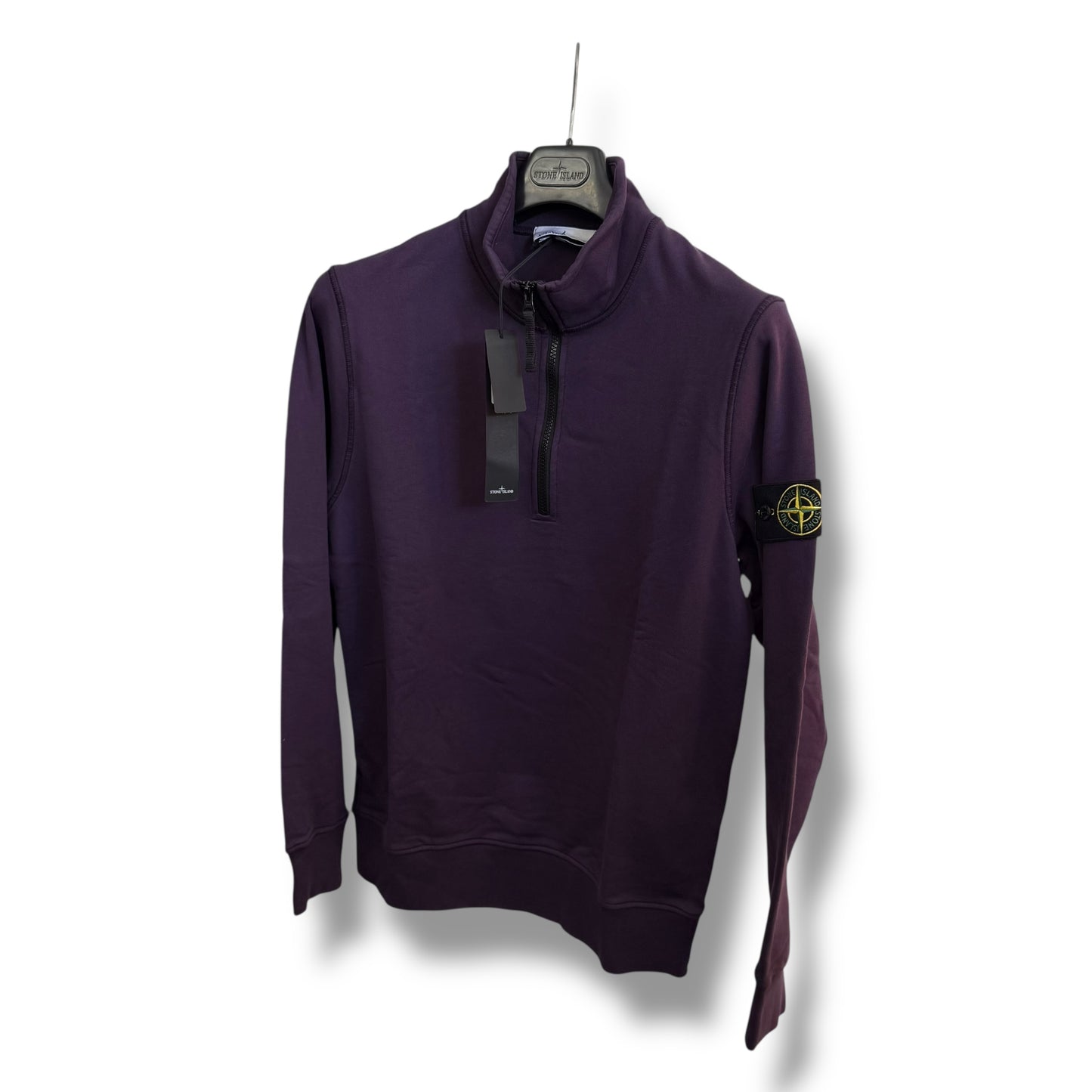 Stone Island 1/4 Zip Jumper (L, 22.5”)