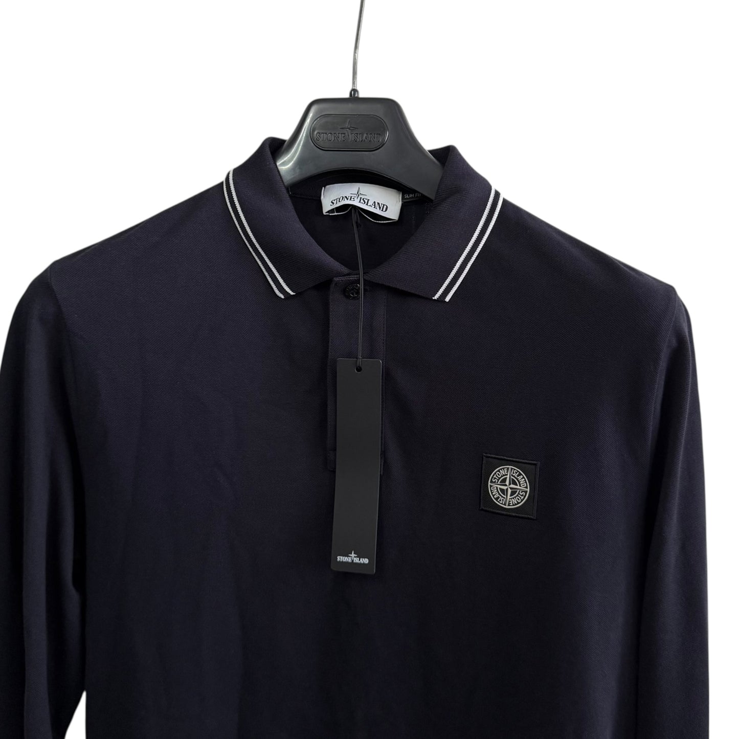 Stone Island Long Sleeve Polo (Large, 21”)