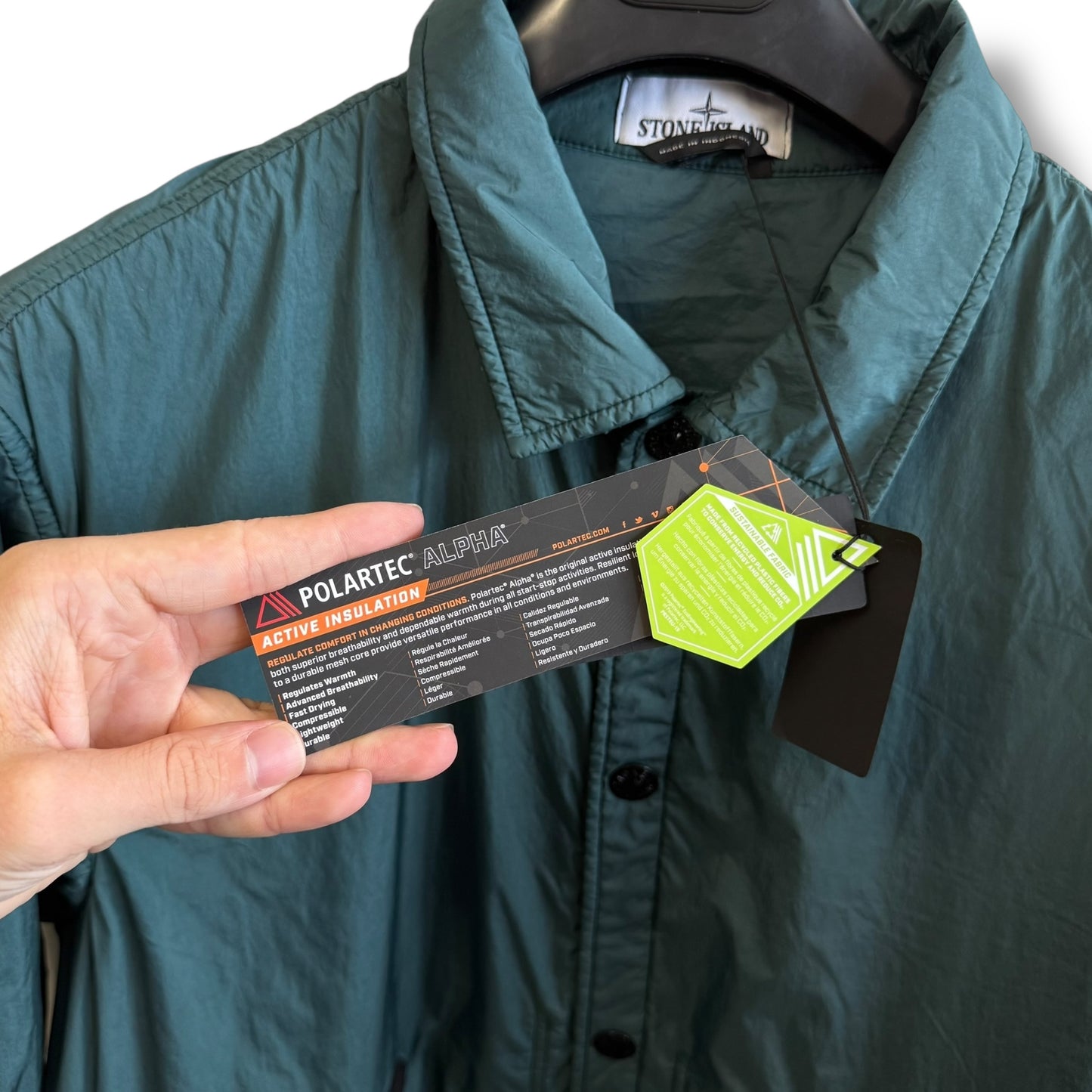 Stone Island Garment Dyed Crinkle Reps Polartec (3XL, 26.5”)