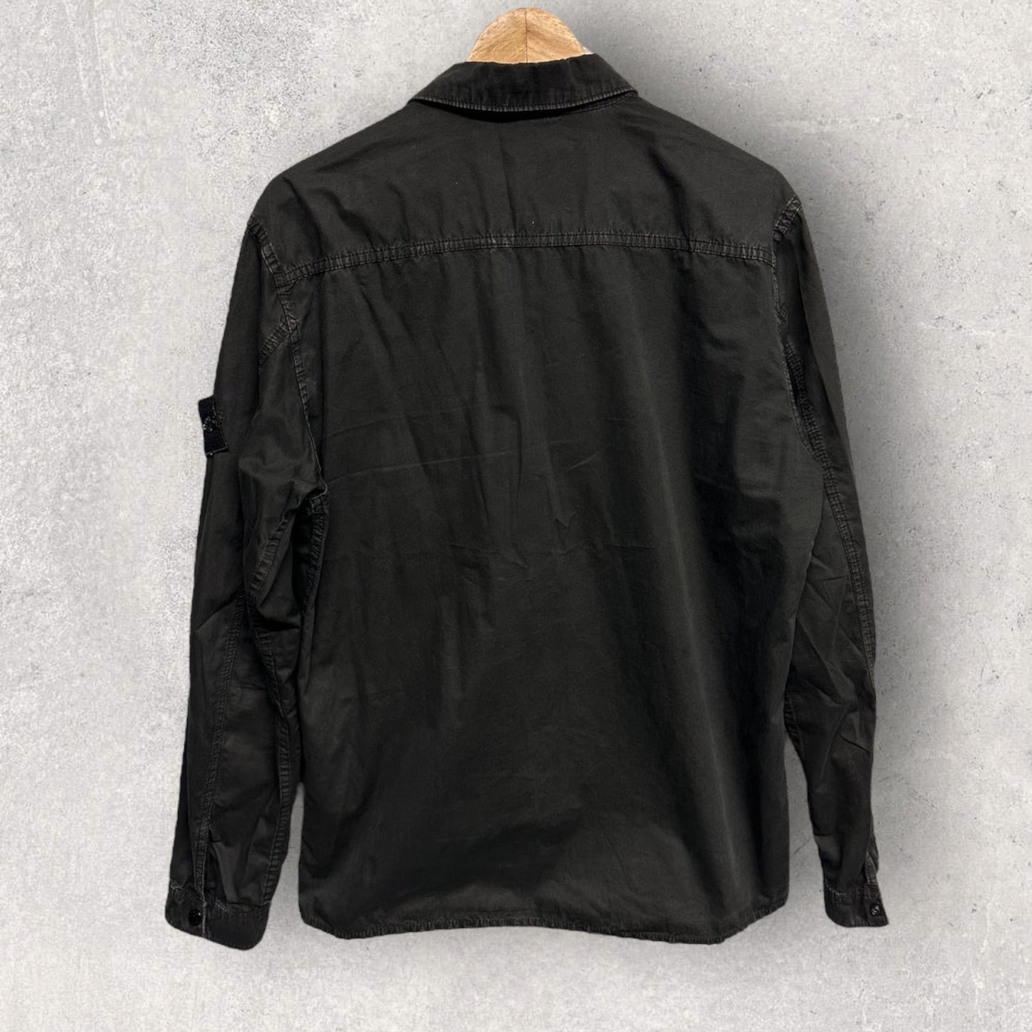 Stone Island Black Overshirt (L, 22”)