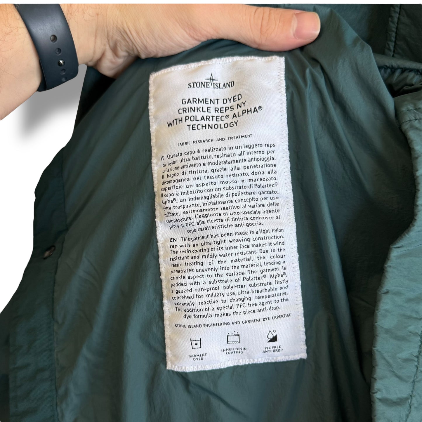 Stone Island Garment Dyed Crinkle Reps Polartec (3XL, 26.5”)