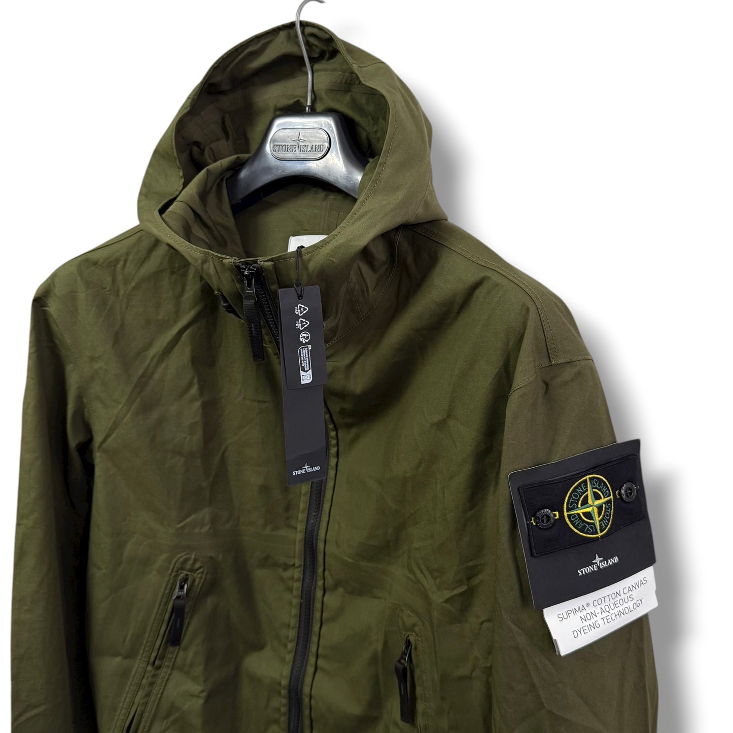 Stone Island Supima Cotton Canvas Jacket (S / M, 22.5”)