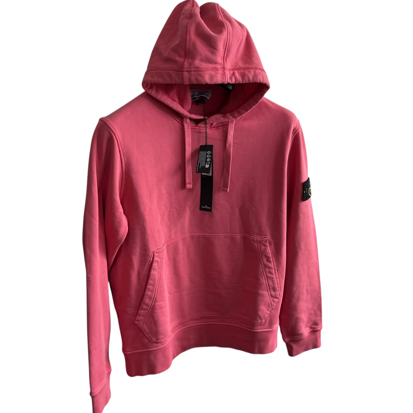 Stone Island Pink Hoodie - (L, 22.5”)