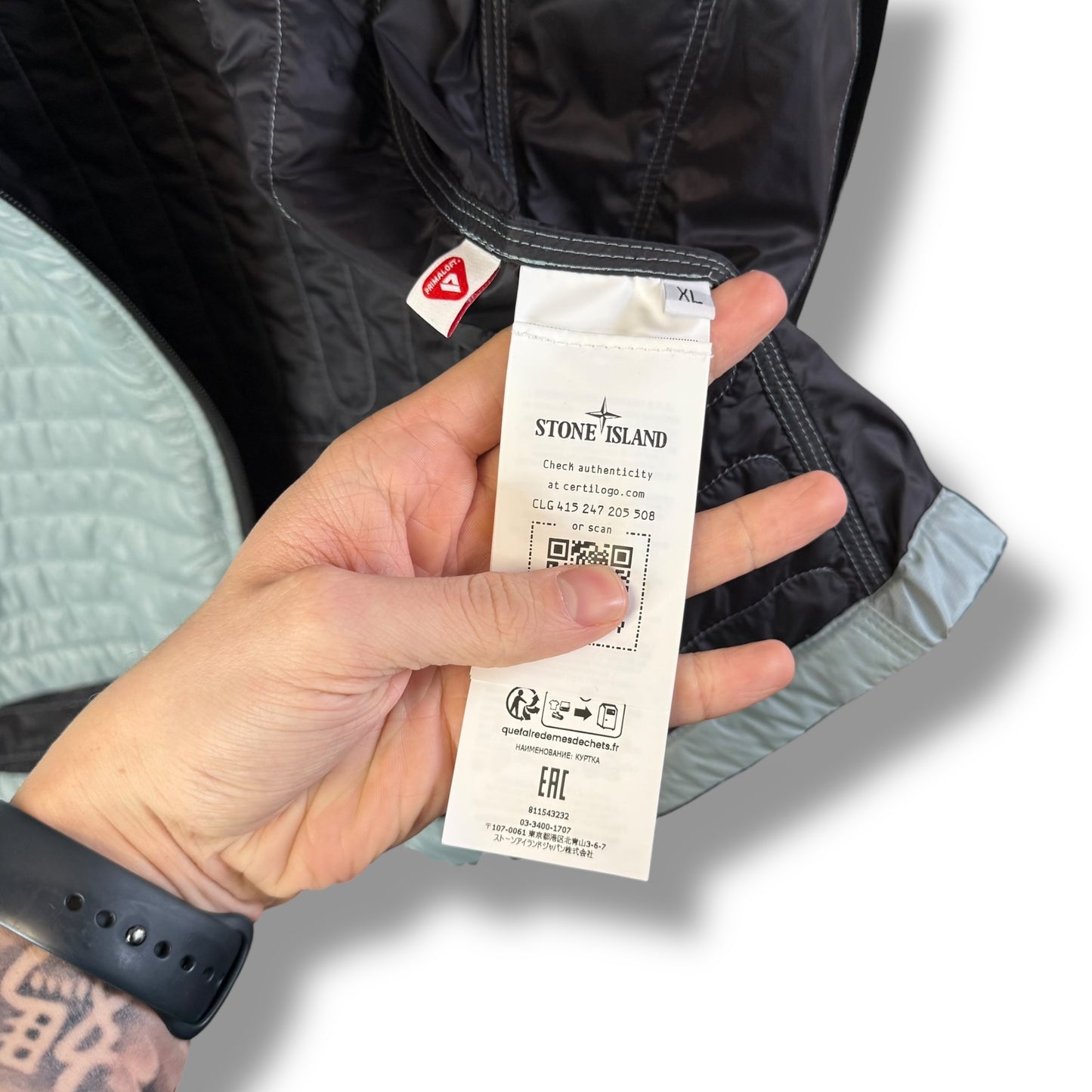 Stone Island Pertex Quantum Made From Netplus With Primaloft (XL, 25.5”)