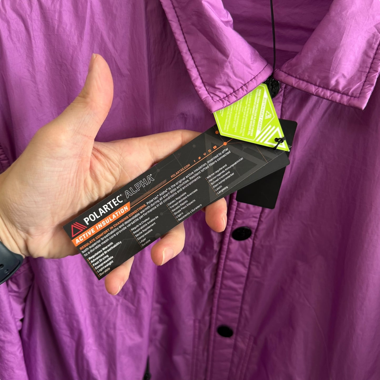 Stone Island Garment Dyed Crinkle Reps Polartec (L, 22.5”)