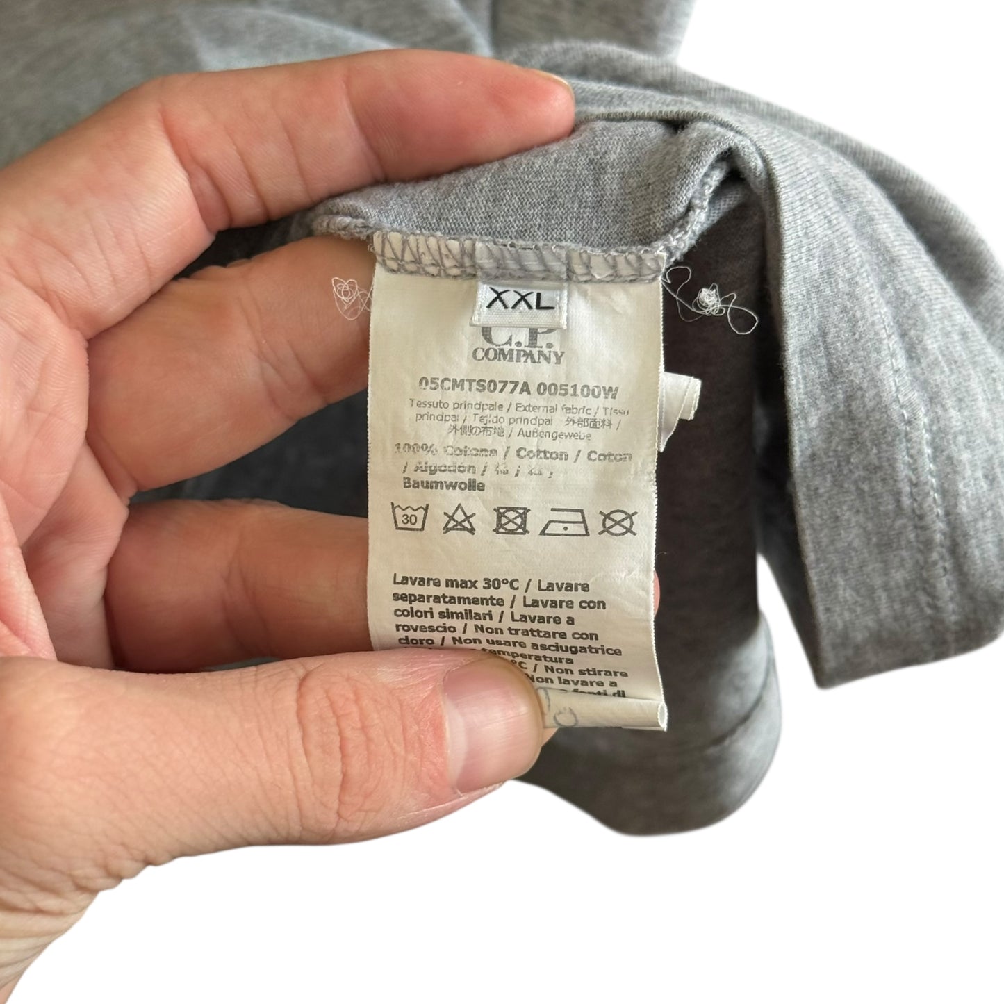 CP Company Grey T-shirt (XXL, 23.5”)