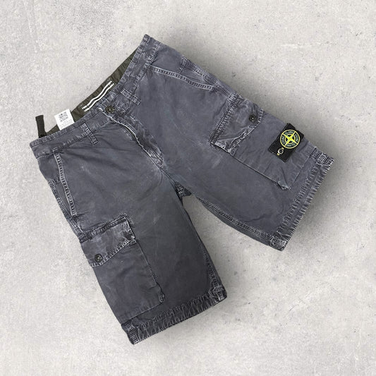 Stone Island Navy Cargo Shorts