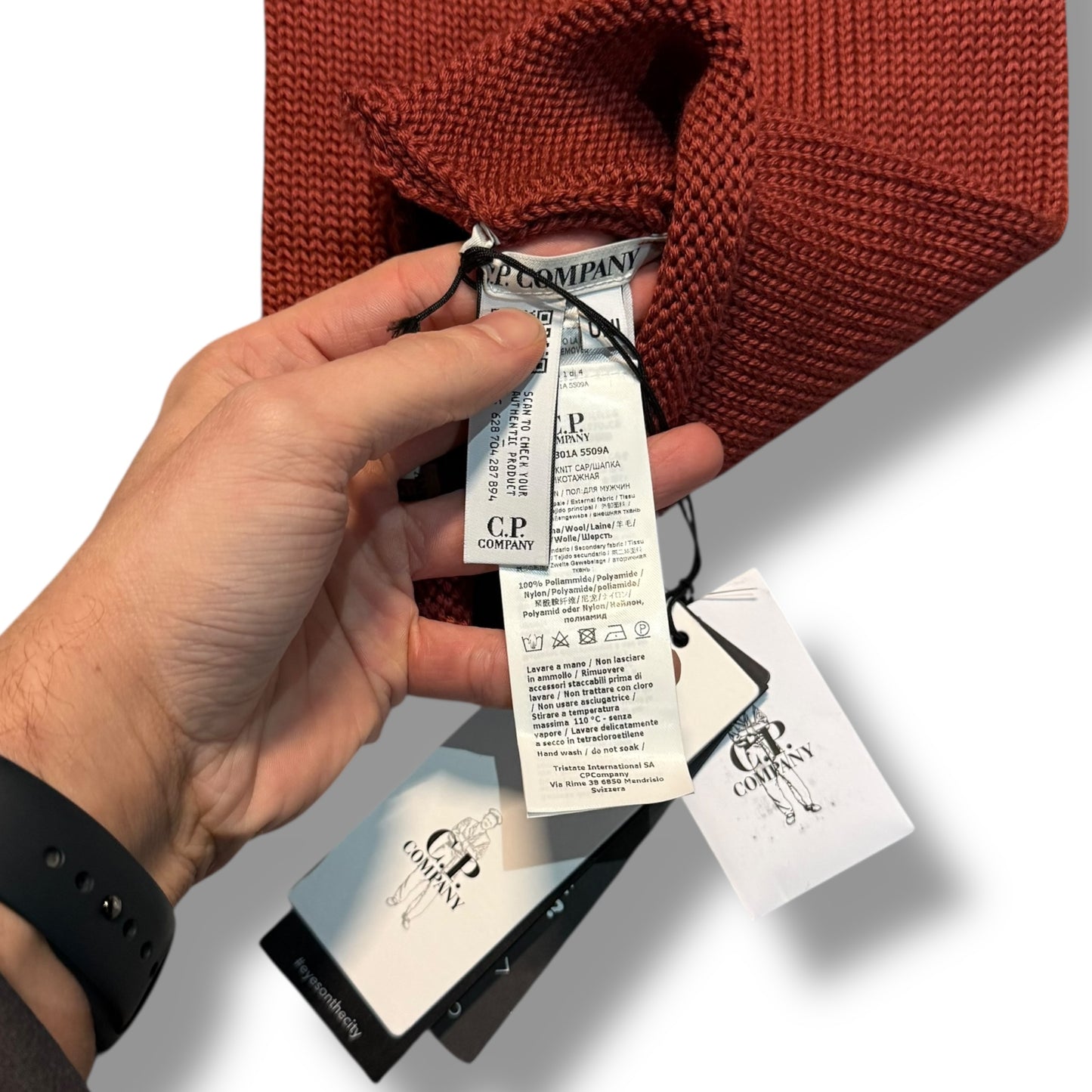 CP Company Burgundy Balaclava