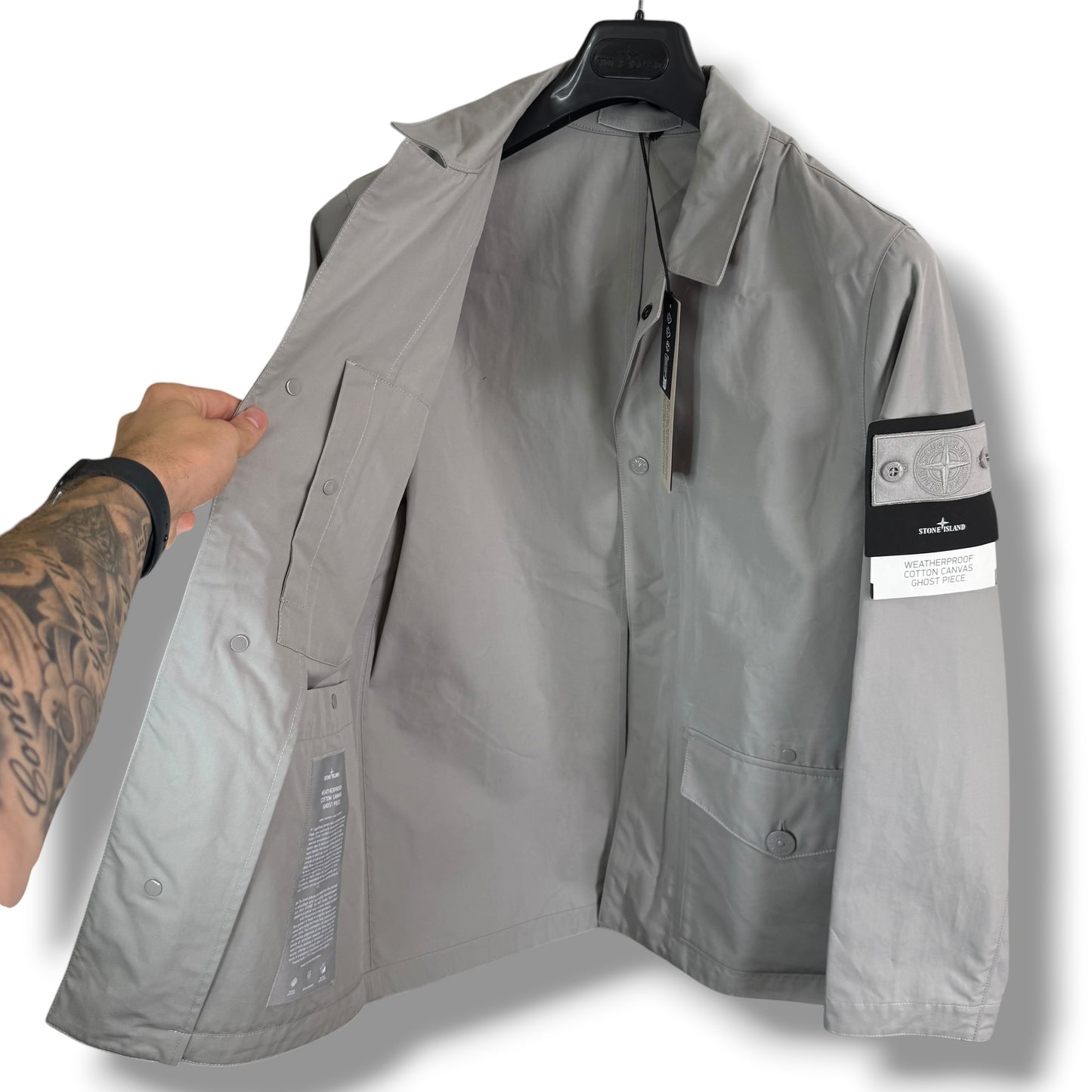 Stone Island Weatherproof Cotton Canvas Ghost Piece (S, 21”)