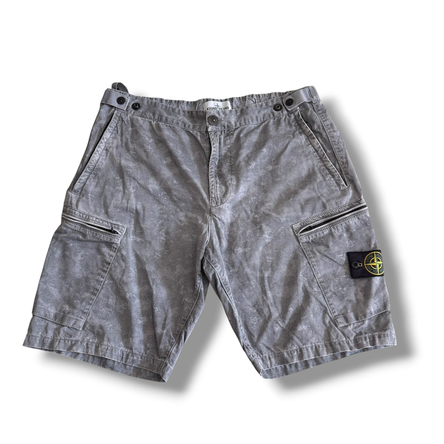 Stone Island Painted Camo Cargo Shorts (34”)