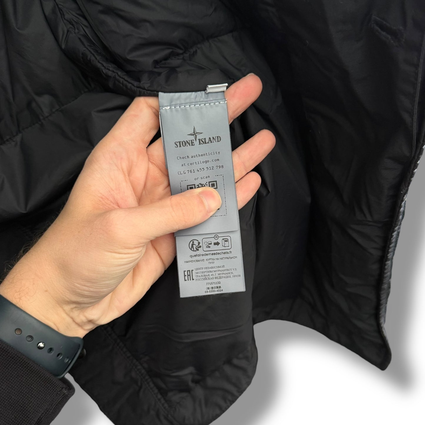 Stone Island Naslan Light Watro Down TC Long Fishtail Coat (M, 24.5” - Fits XL)