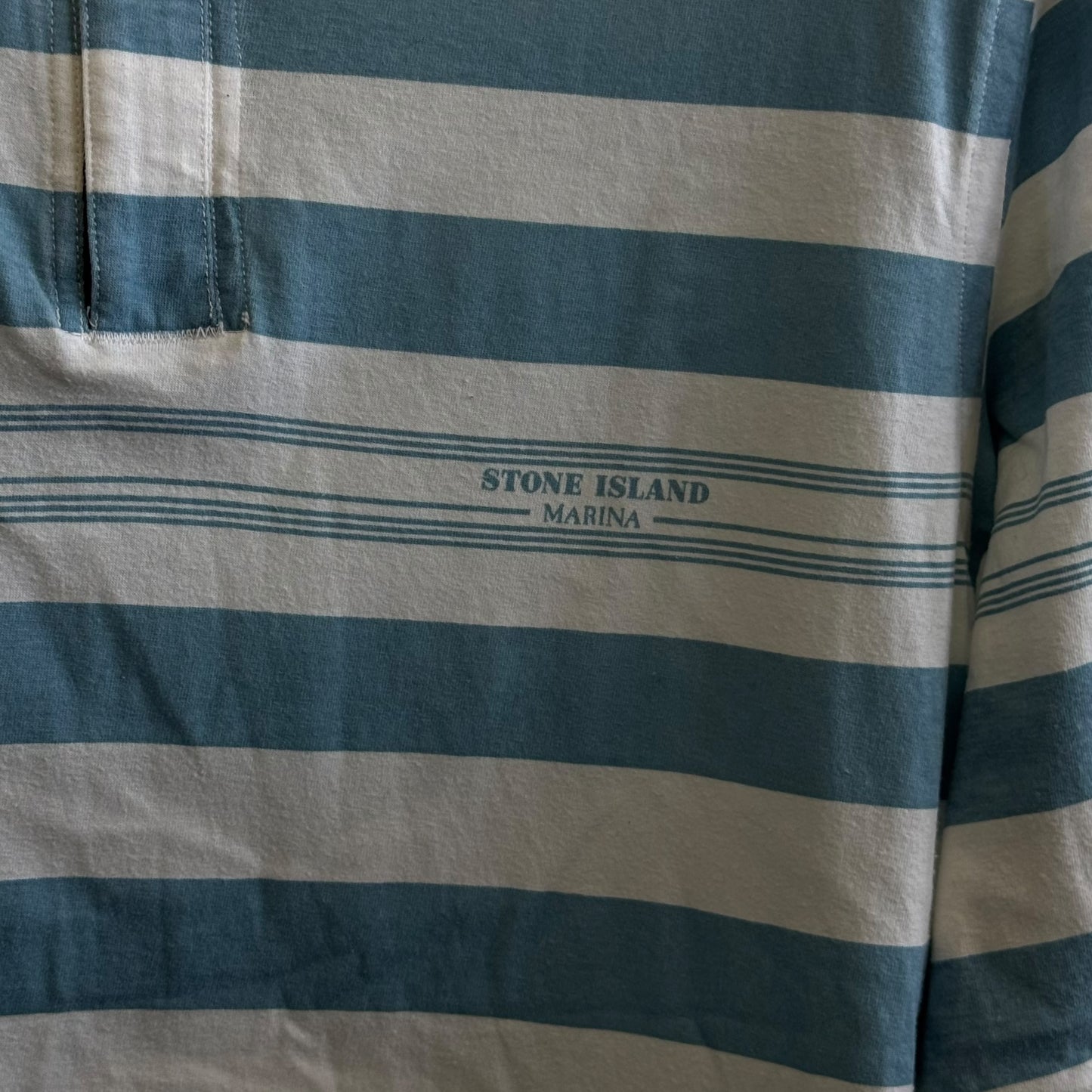 Stone Island Marina Long Sleeve 1/4 Zip Polo (XL, 23”)