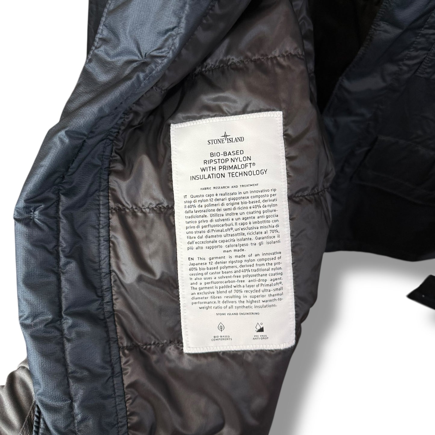 Stone Island Bio Based Ripstop Nylon Primaloft (XL, 24”)