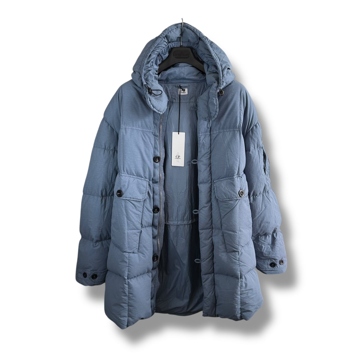 CP Company Flatt Nylon Down Coat (L, 24”)