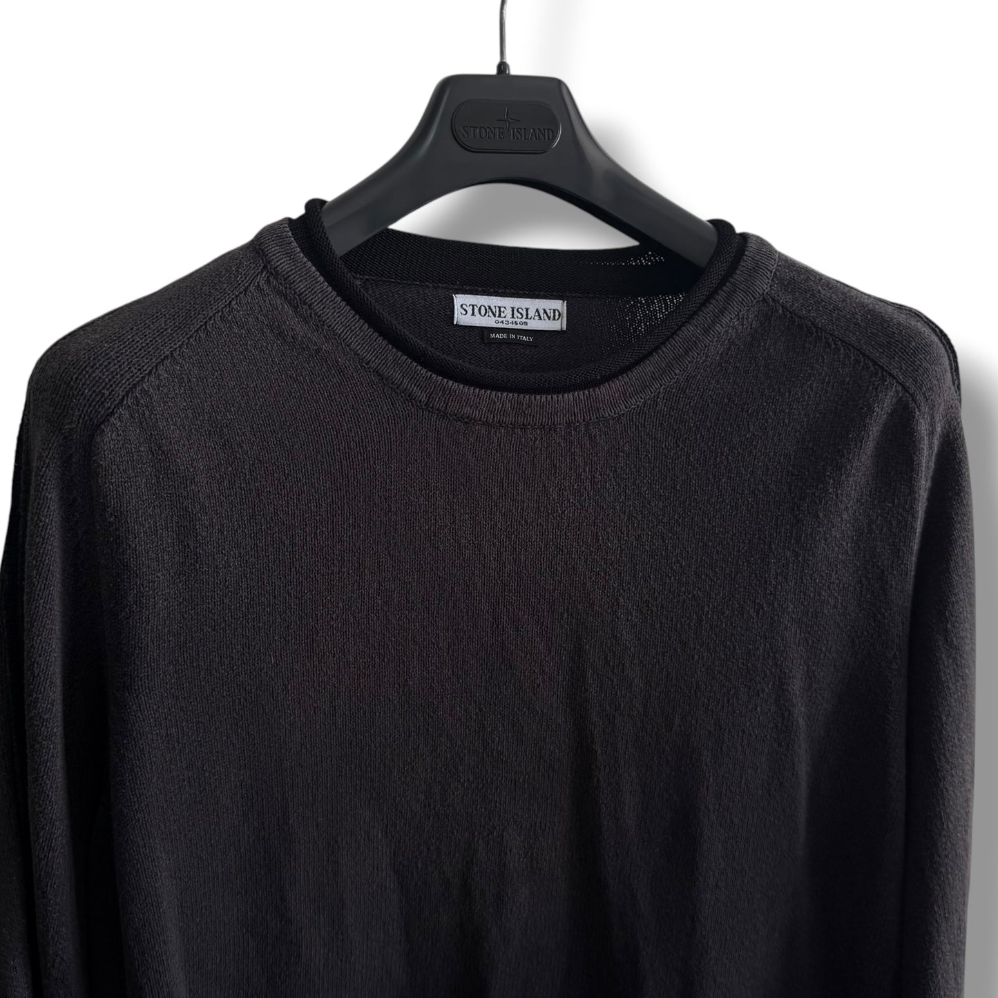 Stone Island Patch Logo Crew Knit (XXL, 25.5”)