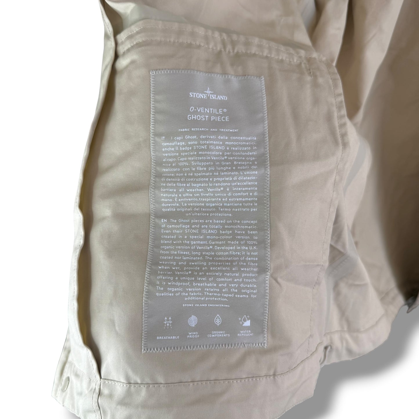 Stone Island O-Ventile Ghost Parka (XL, 26”)