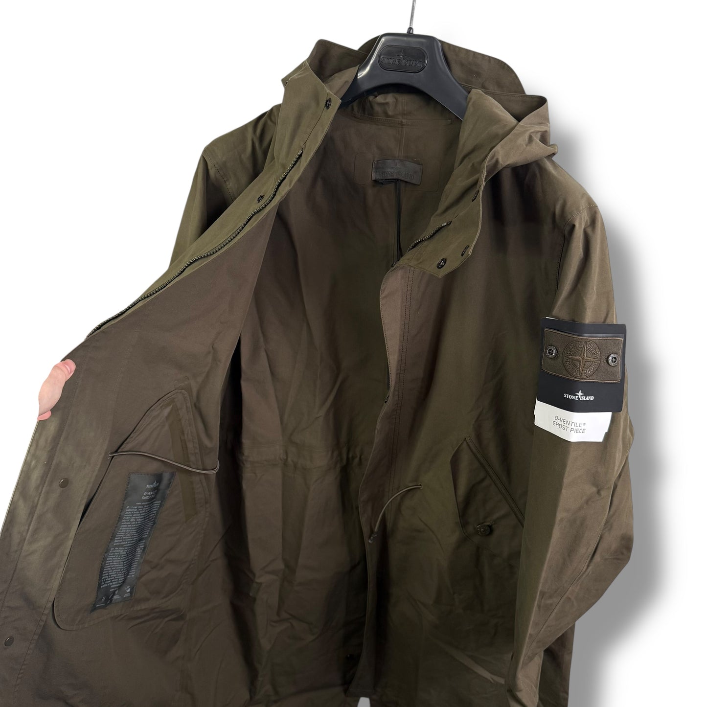 Stone Island O’Ventile Ghost Piece Parka (L, 25”)