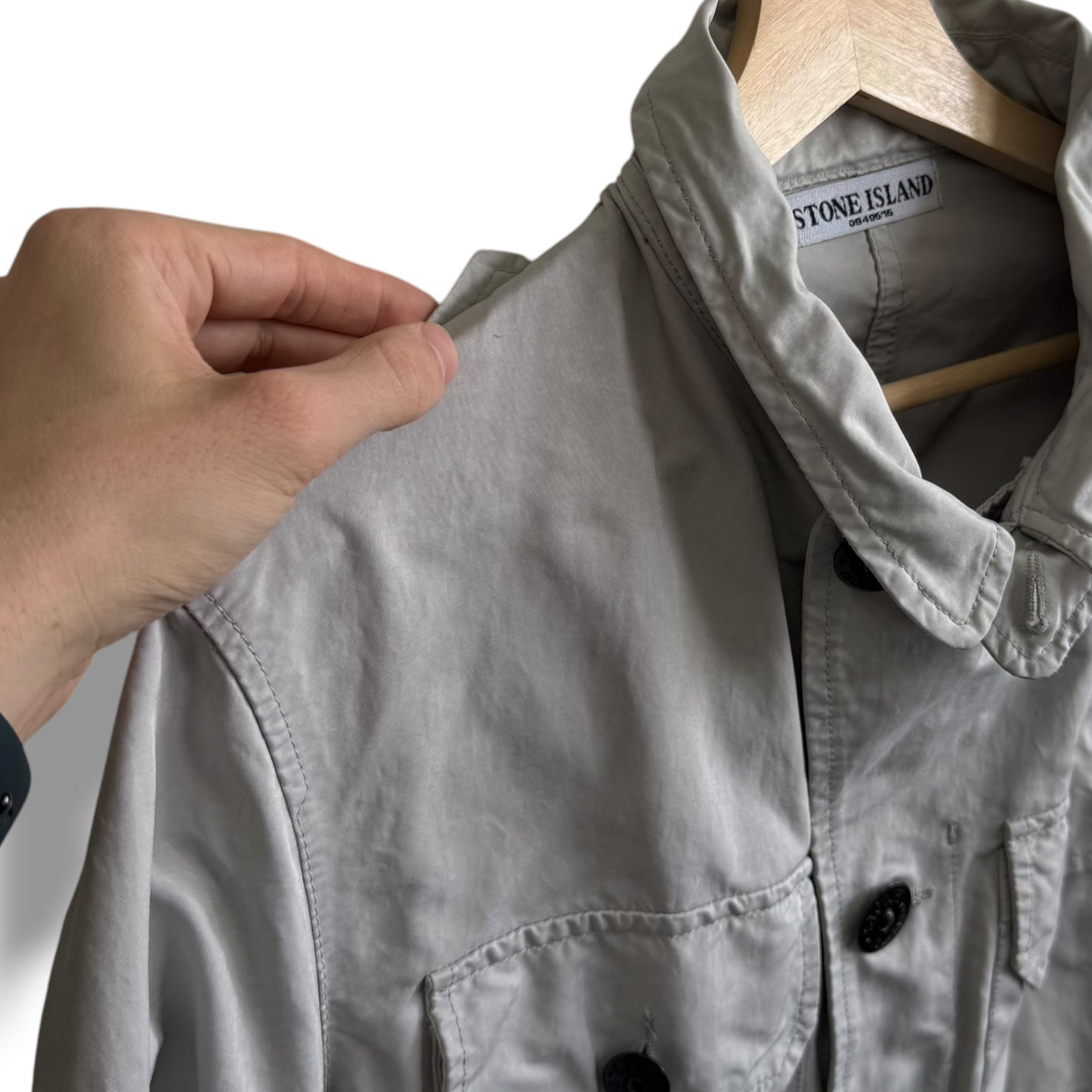 Stone Island David-TC Microfibre Field Jacket (L, 21.5”)