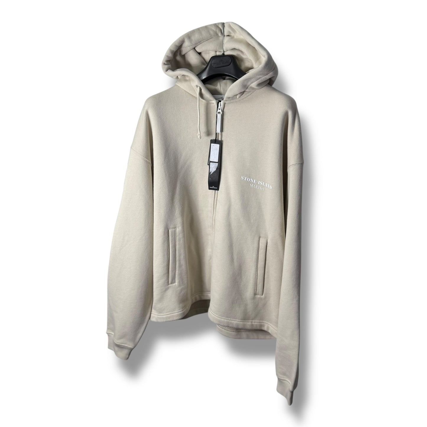 Stone Island Marina Heavy Thick Cotton Zip Hoodie (XL, 27”)