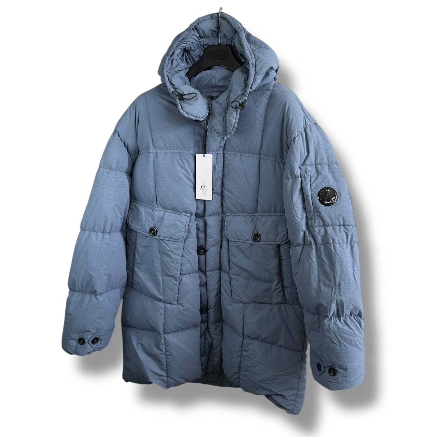 CP Company Flatt Nylon Down Coat (L, 24”)