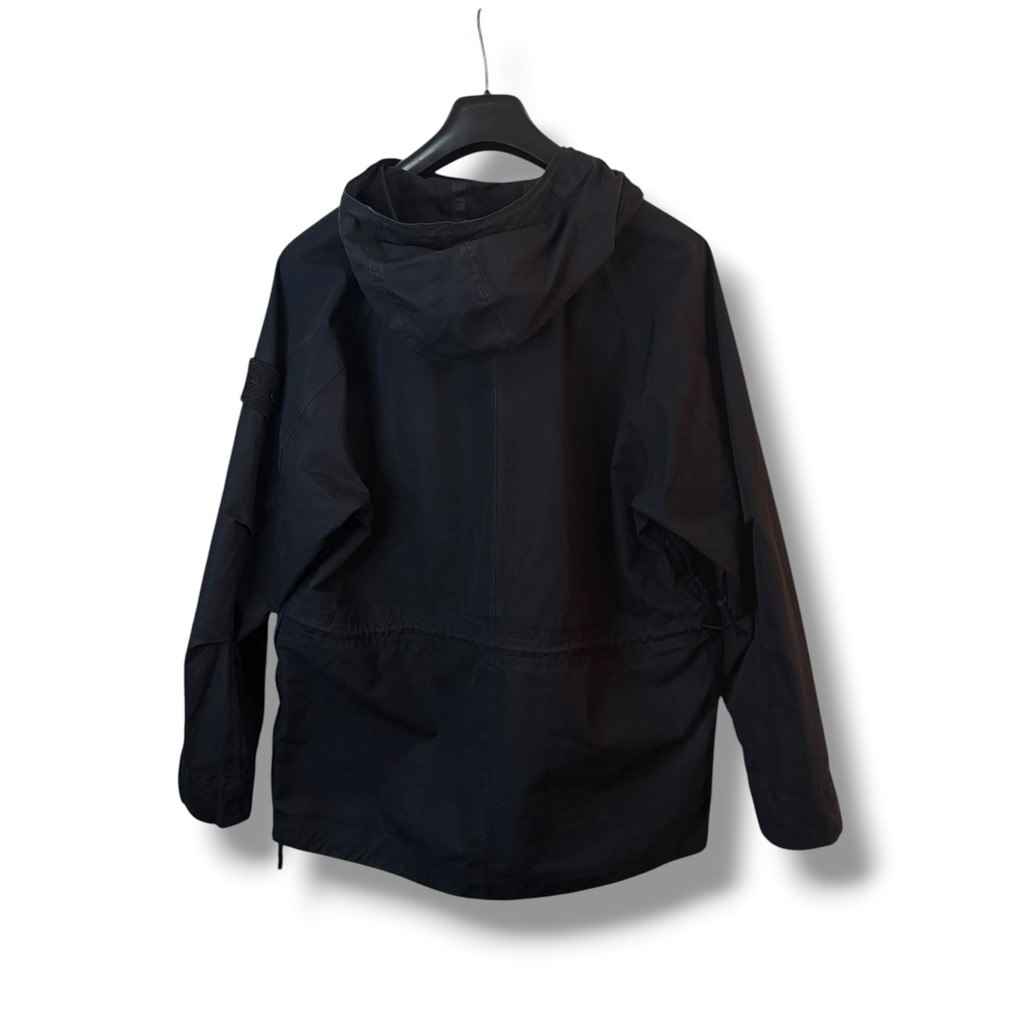 Stone Island Black O-Ventile Ghost Pullover Smock (L, 26”)