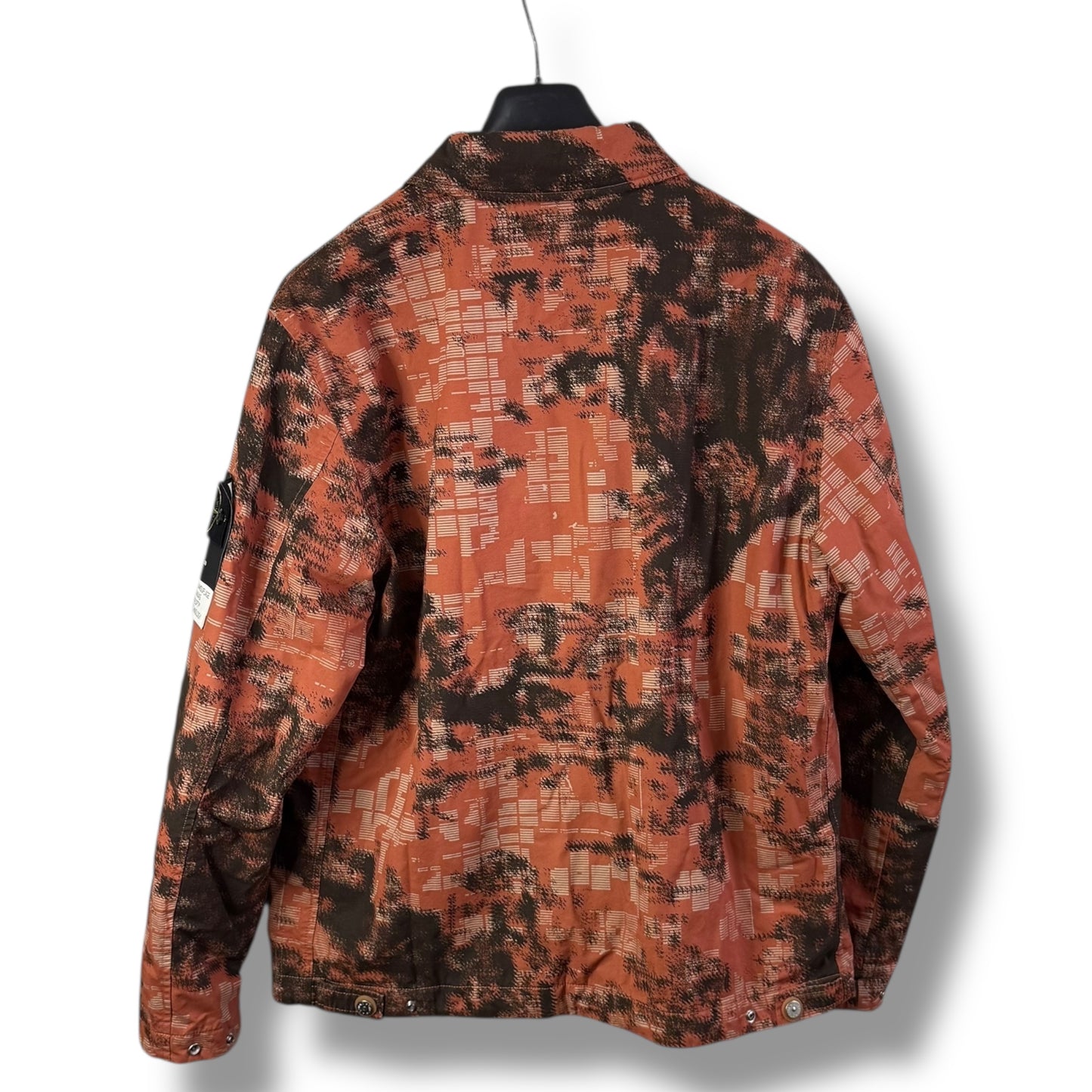 Stone Island Earth Mapping Camouflage Cotton Canvas With Primaloft Insulation Technology (L, 24”)