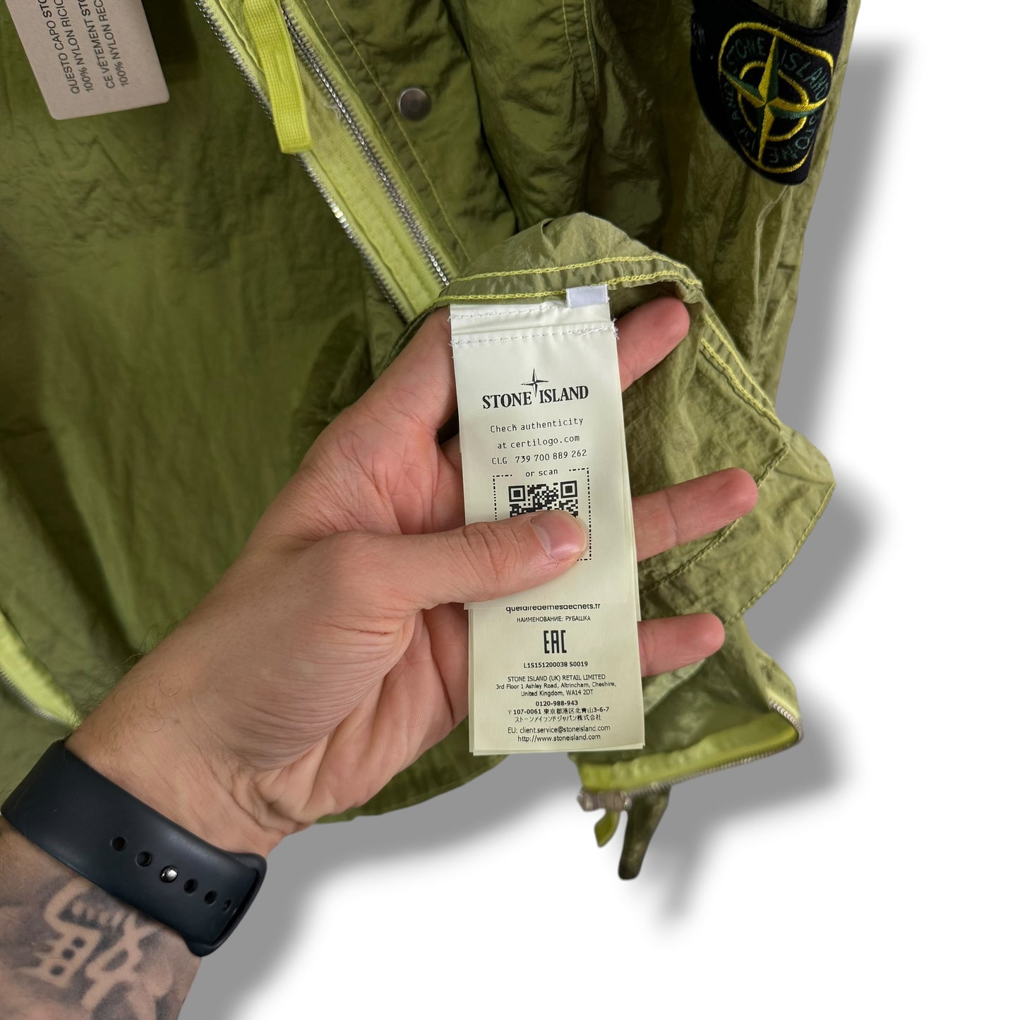 Stone Island Nylon Overshirt (XL, 23.5”)