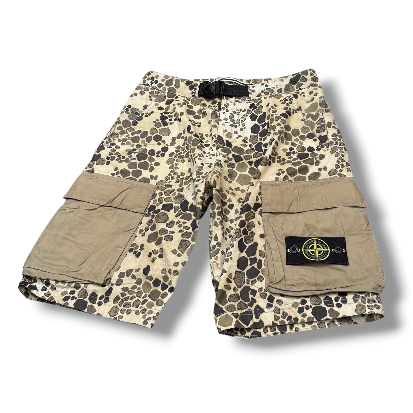Stone Island Alligator Camo Cargo Shorts (S)