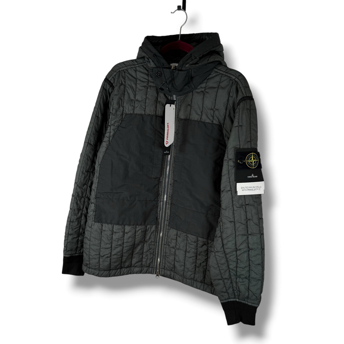 Stone Island Hooded Quilted Nylon Stella With Primaloft - TC (M, 23”)