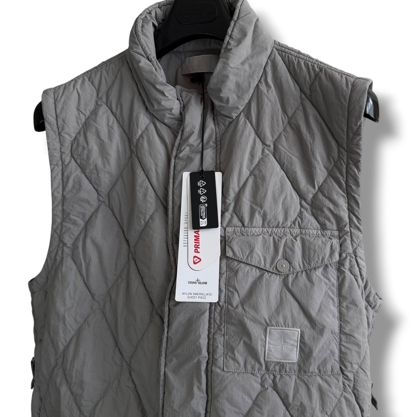 Stone Island Nylon Smerigliato Ghost Gilet (XL, 24”)