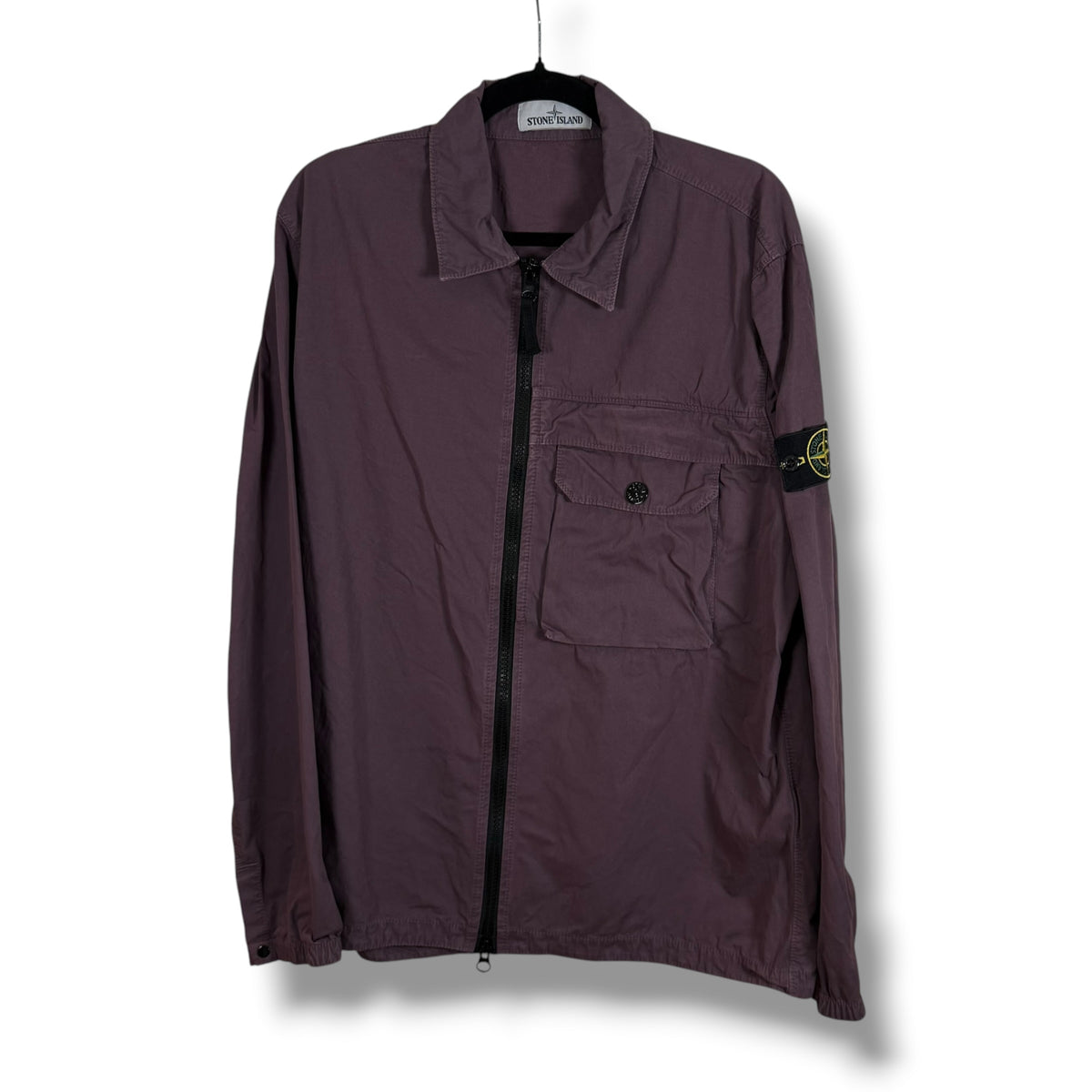 Stone Island Purple Overshirt (XL, 24”)